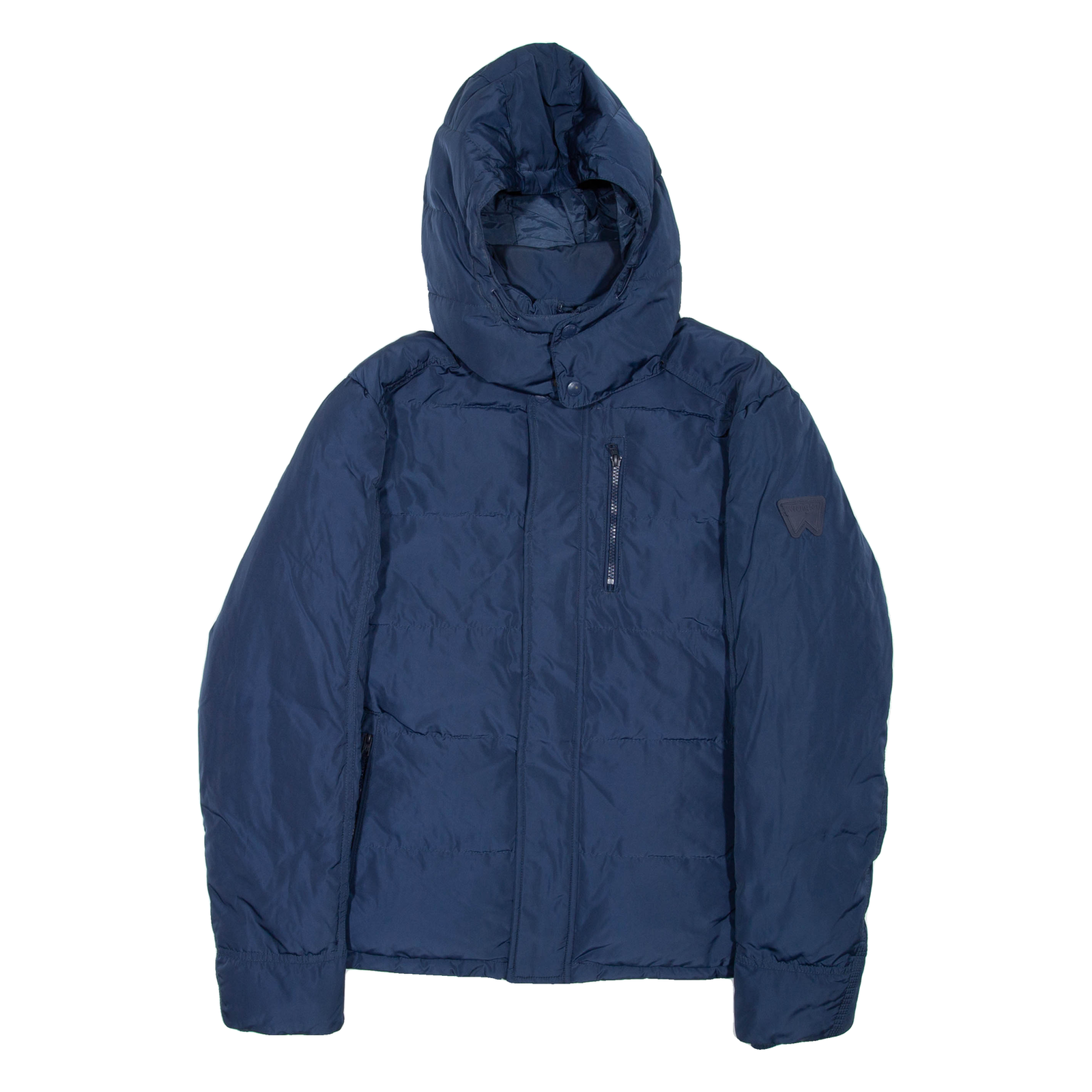 WRANGLER Mens Puffer Jacket Blue Hooded M Refurbished - N/A refurbished available on Cerqular