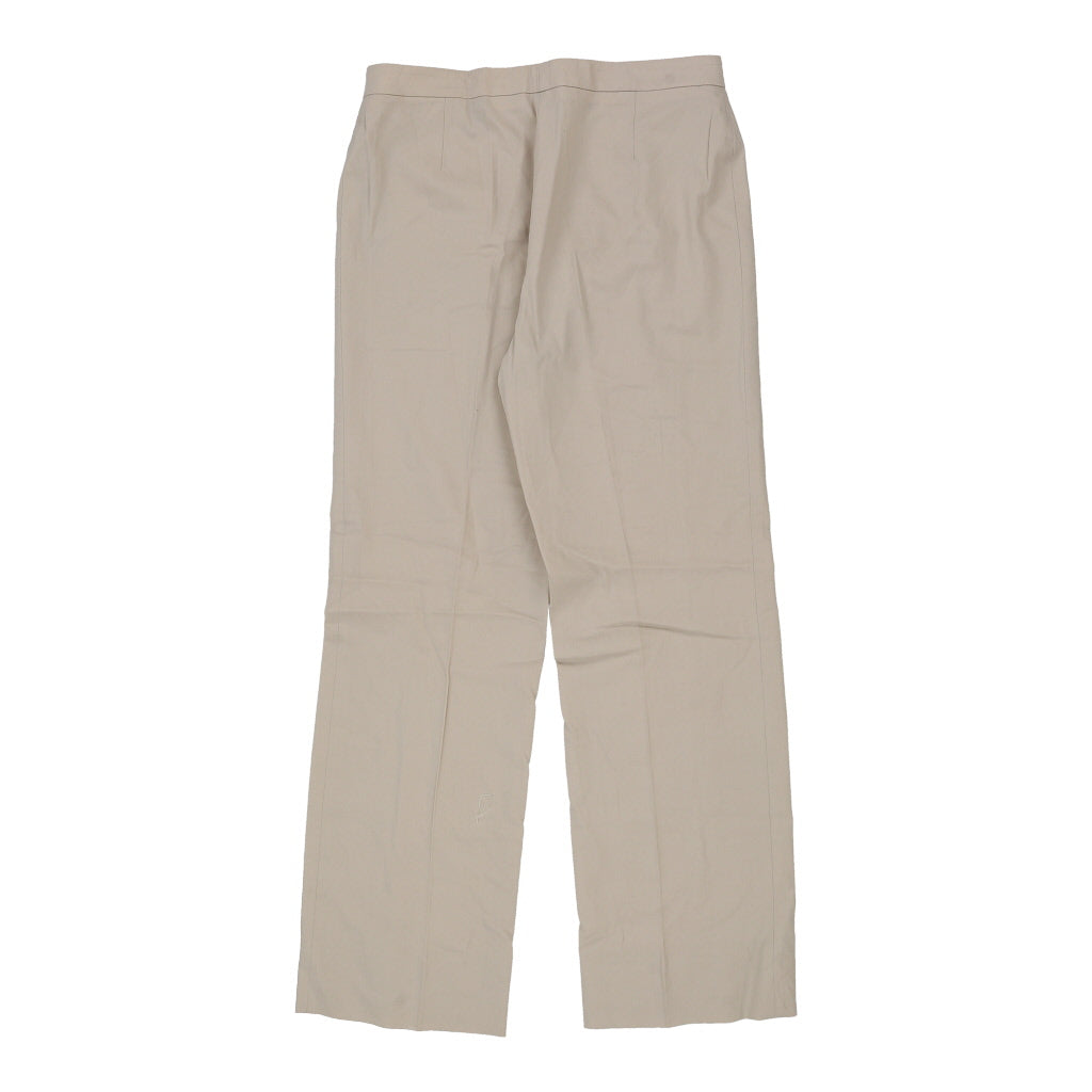 Dupont Trousers - 32W UK 12 Beige Wool Blend Refurbished - Thrifted (note: this is a term often used to describe second- refurbished available on Cerqular