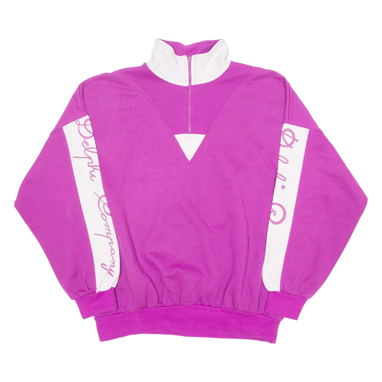 BRIOFIL Womens Sweatshirt Pink 1/4 Zip 90s XL Refurbished - N/A refurbished available on Cerqular
