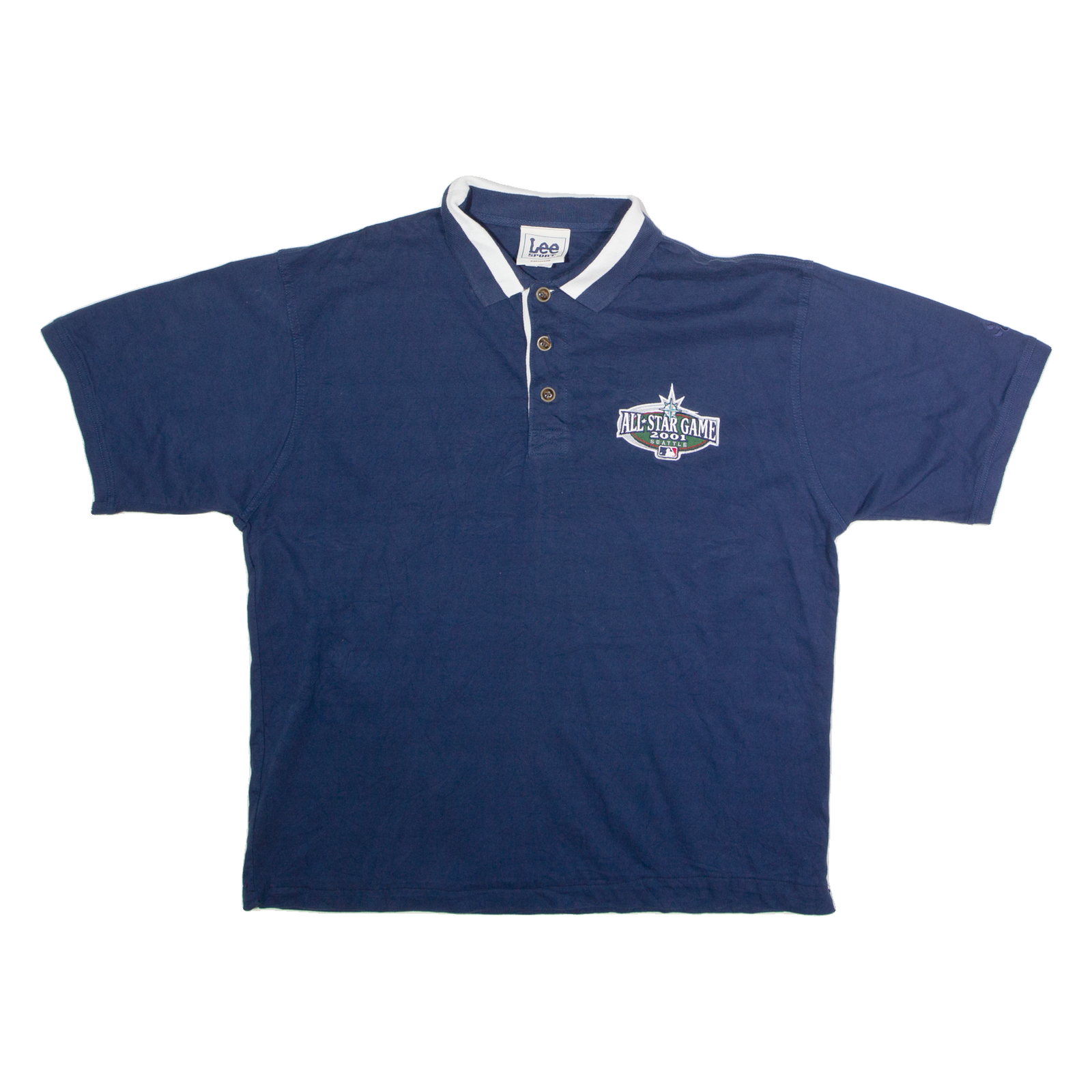 LEE 2001 MLB All-Star Game Mens Polo Shirt Blue L Refurbished - N/A refurbished available on Cerqular