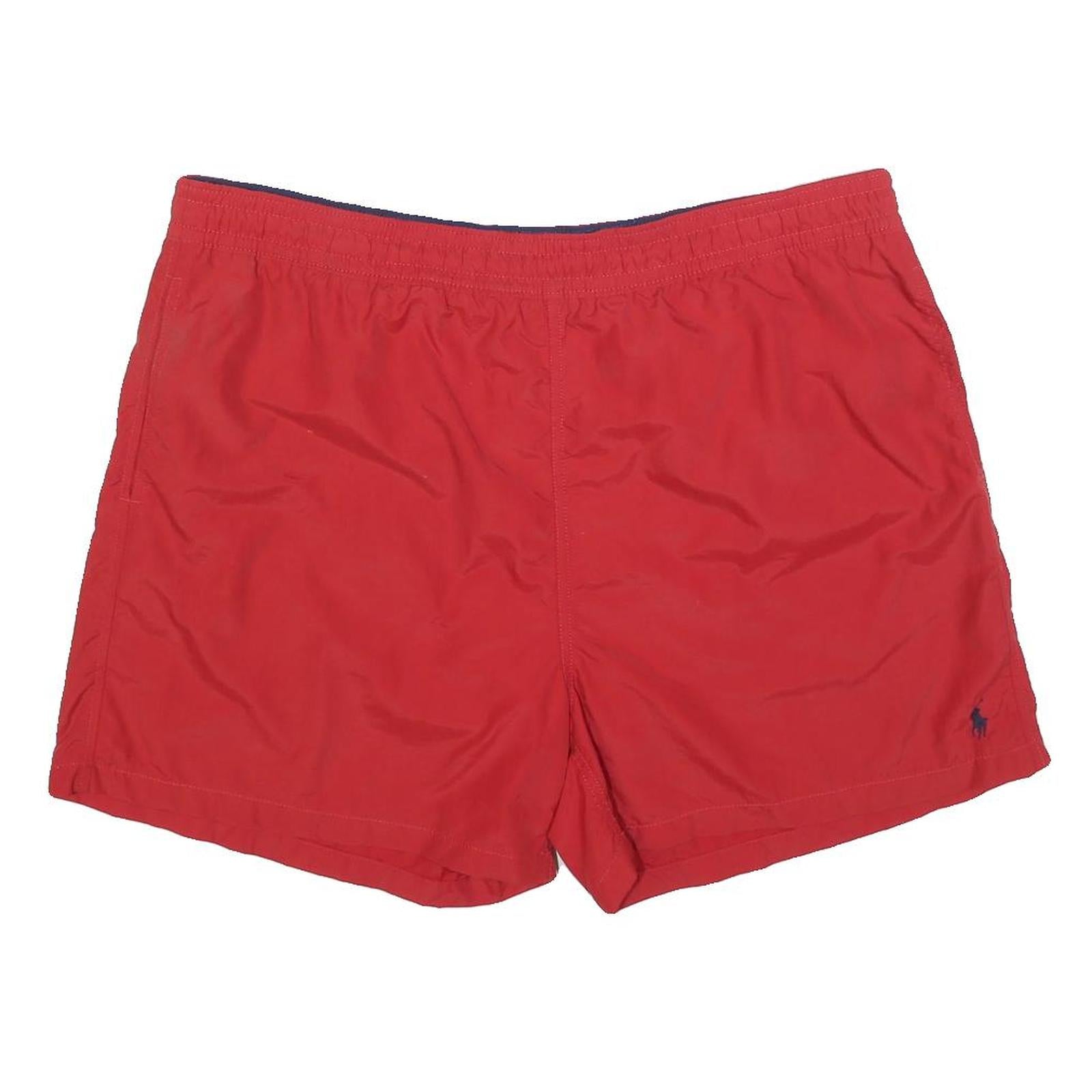 POLO RALPH LAUREN Mens Red Casual Shorts 2XL W38 Polyester Comfortable Fit Refurbished - N/A refurbished available on Cerqular