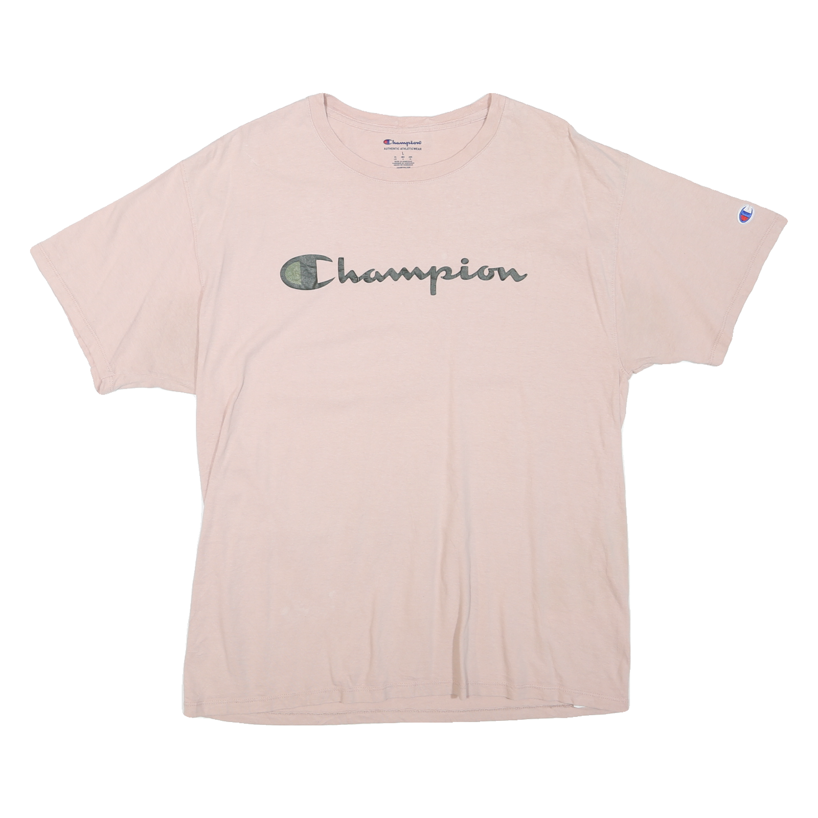 CHAMPION Womens Pink Graphic T-Shirt L Short Sleeve Crew Neck Casual Refurbished - N/A refurbished available on Cerqular