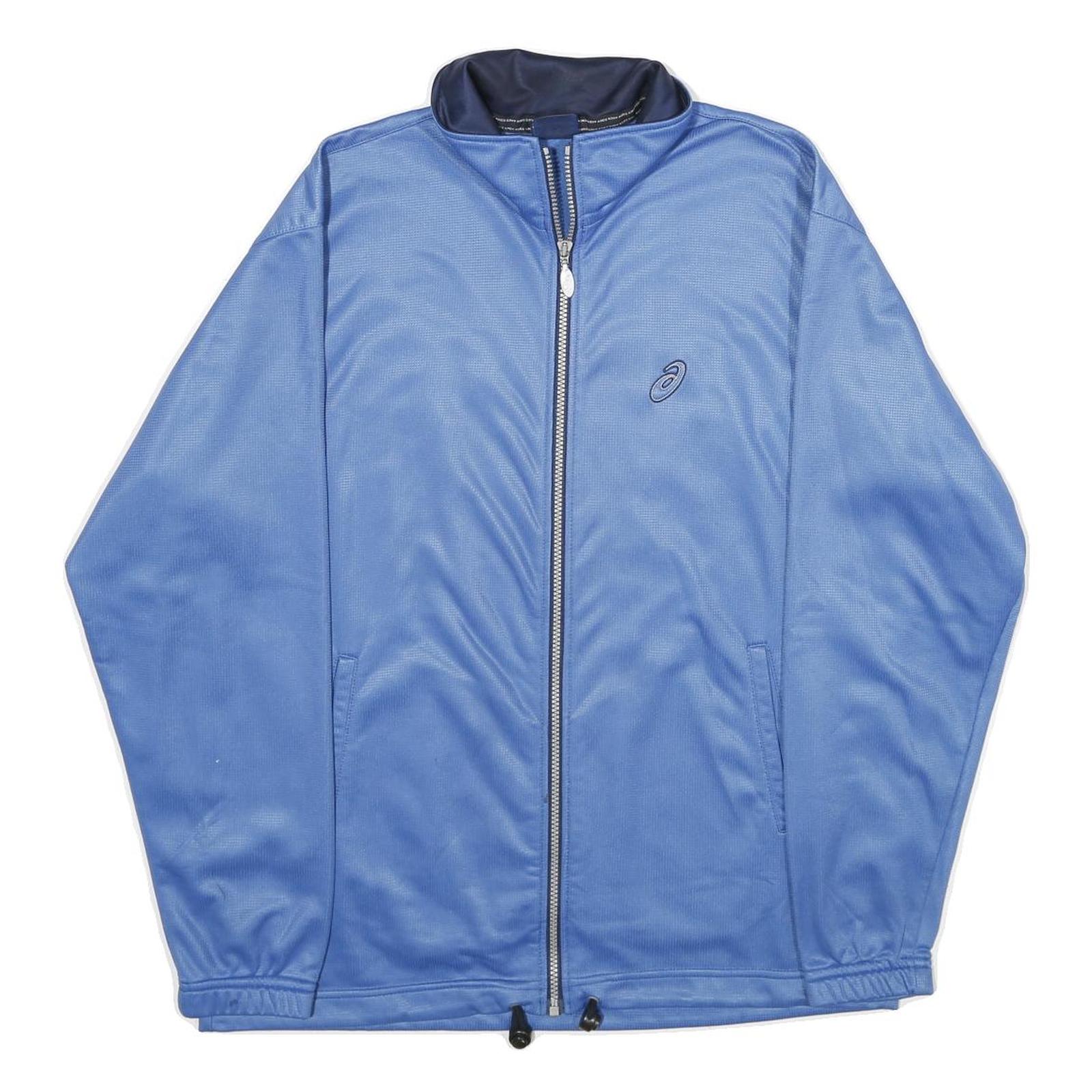 ASICS Mens Blue Jacket M Polyester Plain Zip Casual Sportswear Lightweight Refurbished - N/A refurbished available on Cerqular