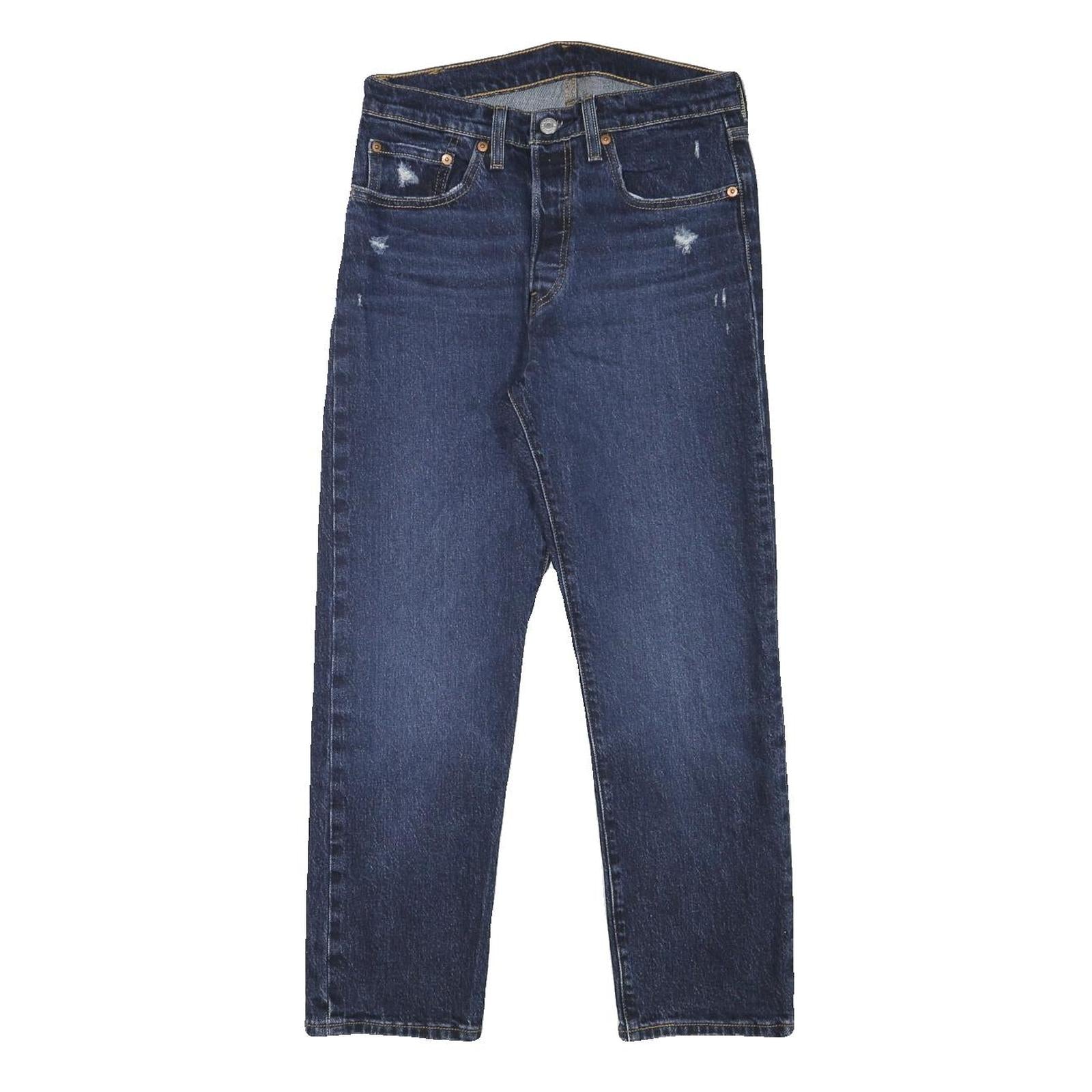 LEVI'S 501 Womens Jeans Blue Cotton Blend Regular Straight Medium W28 L25 Refurbished - N/A refurbished available on Cerqular