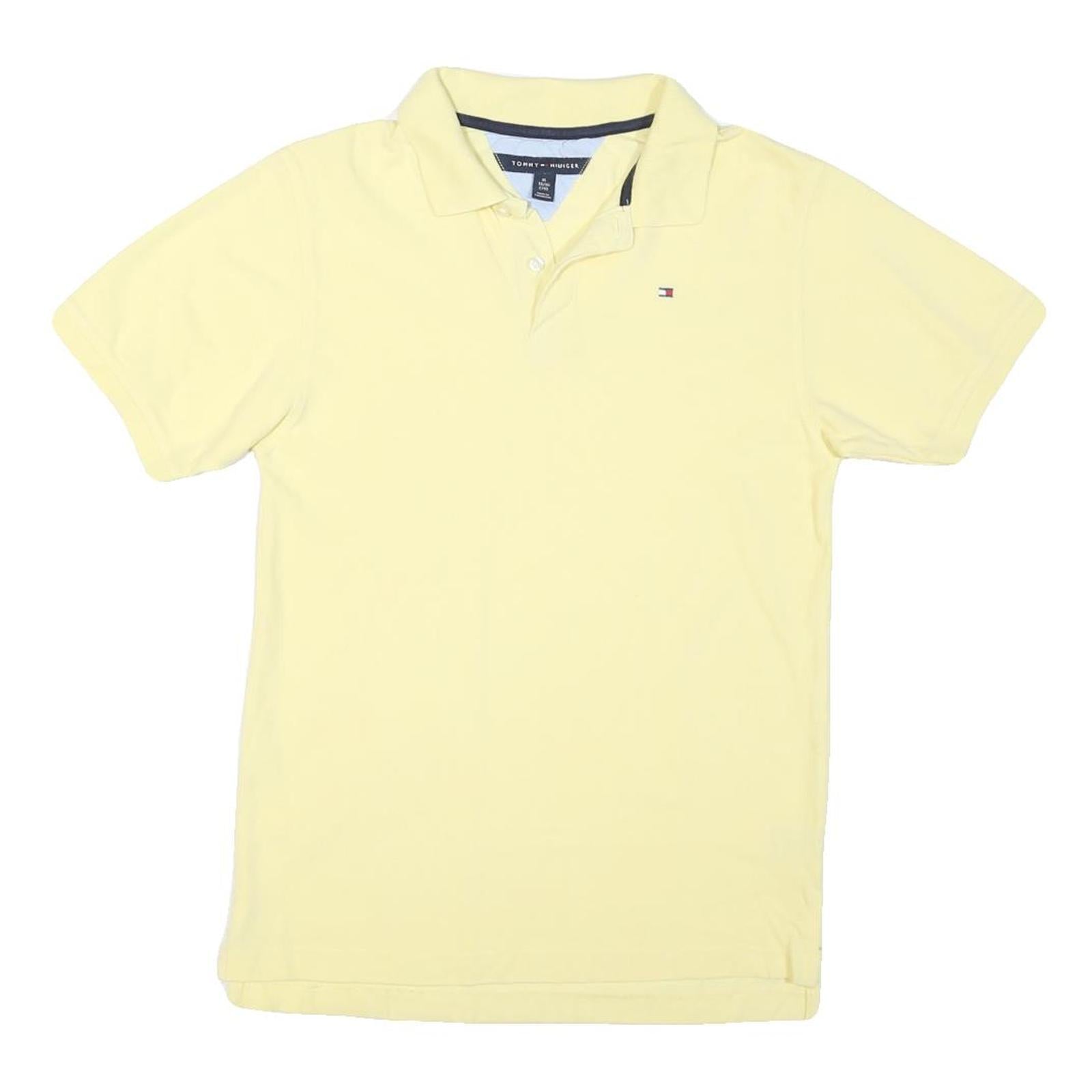 TOMMY HILFIGER Womens Yellow Short Sleeve Plain XL Polo Shirt Cotton Blend Refurbished - N/A refurbished available on Cerqular