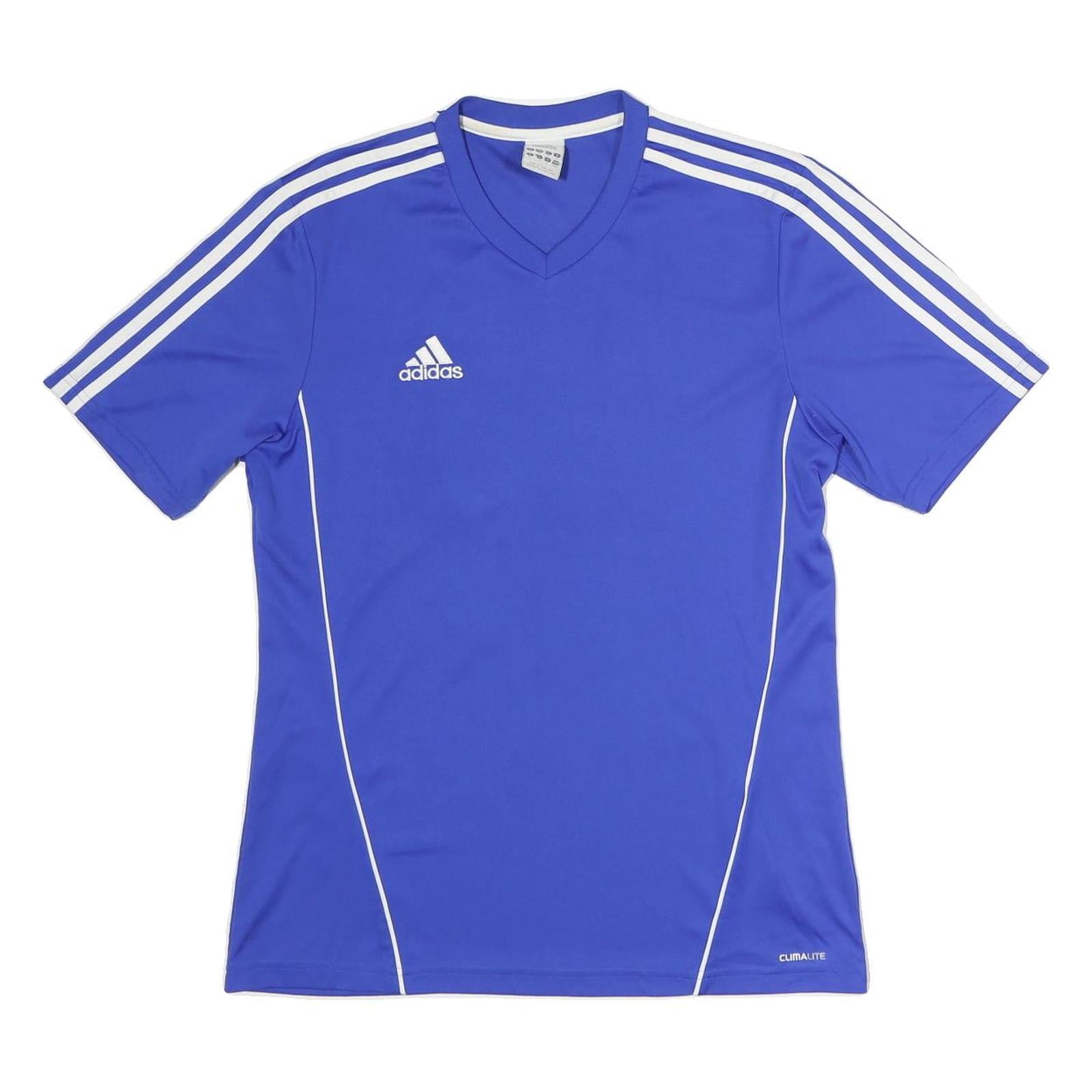 ADIDAS Mens Blue Athletic T-Shirt M Short Sleeve V-Neck Sports Jersey 10 Print Refurbished - N/A refurbished available on Cerqular