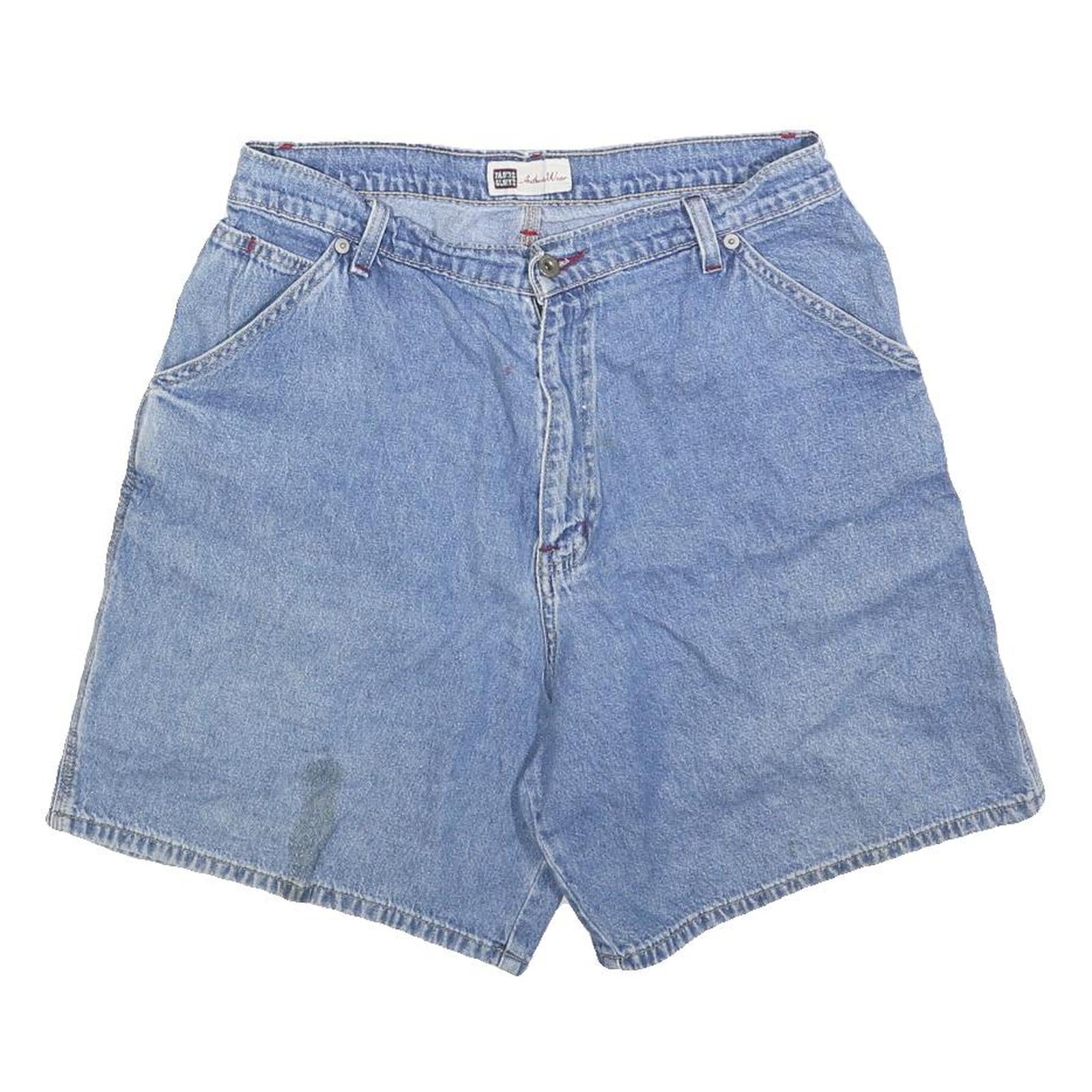 FADED GLORY Womens Shorts Blue Denim Casual M W32 Cotton Blend Relaxed Fit Refurbished - N/A refurbished available on Cerqular