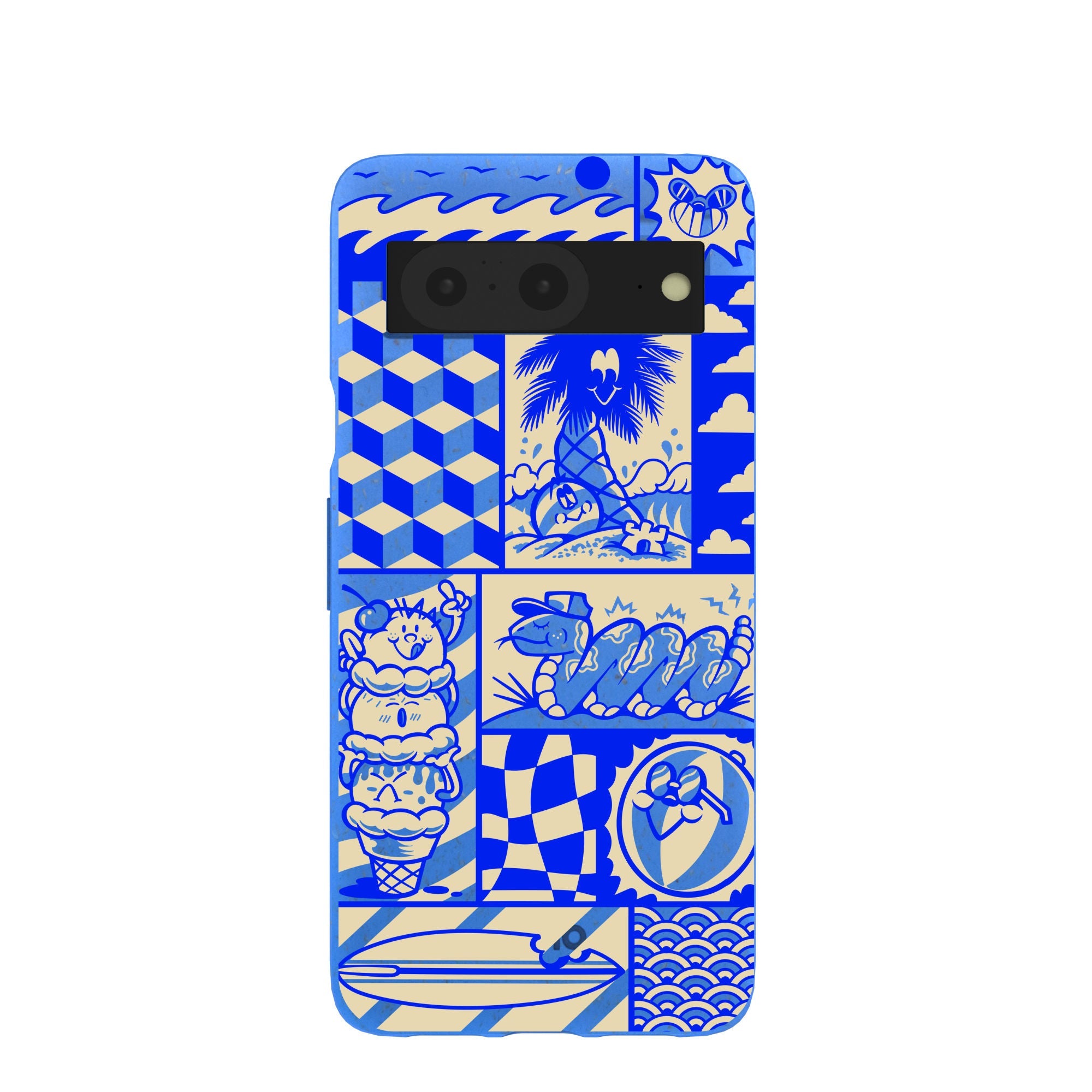 Buy Electric Blue Summer Blues Google Pixel 8 Case Refurbished - $80.00 Electric Blue Summer Blues Google Pixel 8 Case Refurbished - Pela Case refurbished available on Cerqular