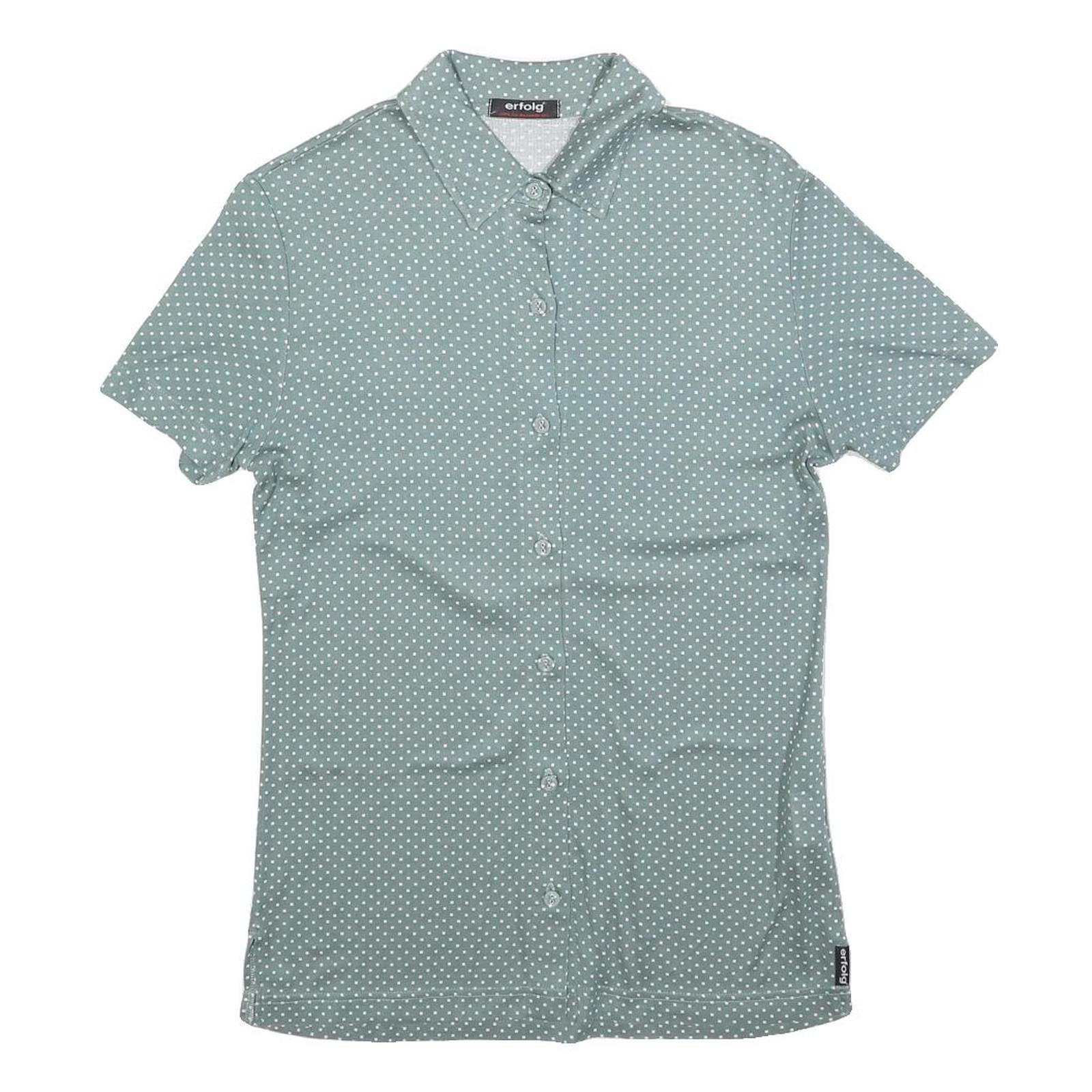 Buy ERFOLG Womens Green & White Polka Dot Shirt Short Sleeve Collared M Button Front Refurbished - $18.19 ERFOLG Womens Green & White Polka Dot Shirt Short Sleeve Collared M Button Front Refurbished - N/A refurbished available on Cerqular
