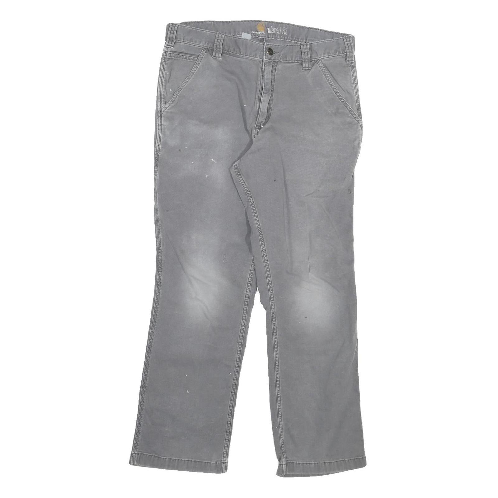 Buy CARHARTT Mens Cotton Blend Grey Relaxed Fit Straight Leg Trousers W32 L28 Refurbished - $49.39 CARHARTT Mens Cotton Blend Grey Relaxed Fit Straight Leg Trousers W32 L28 Refurbished - N/A refurbished available on Cerqular