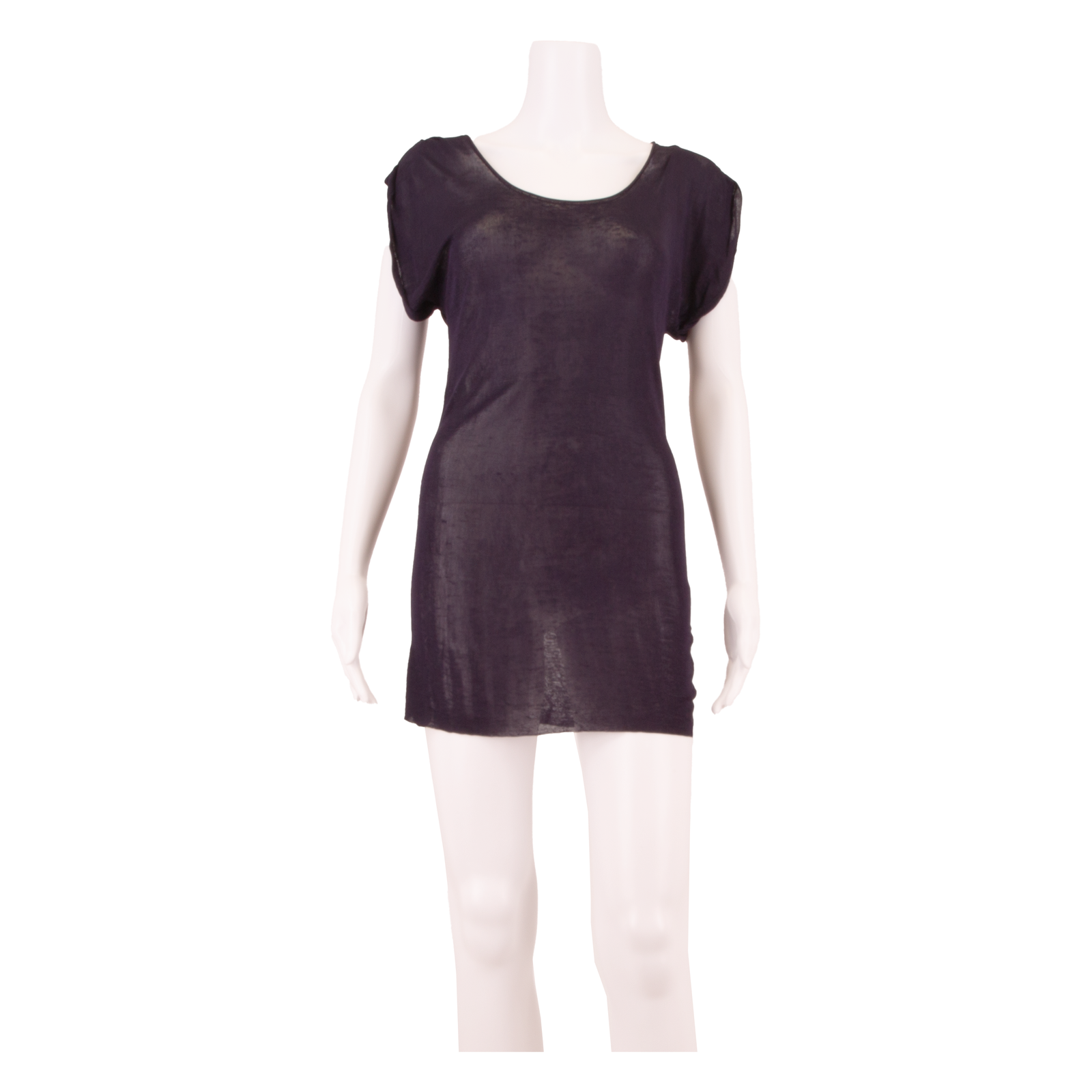 WHISTLES Semi Sheer Womens Bodycon Dress Blue Short Sleeve Knee Length UK 6 Refurbished - N/A refurbished available on Cerqular