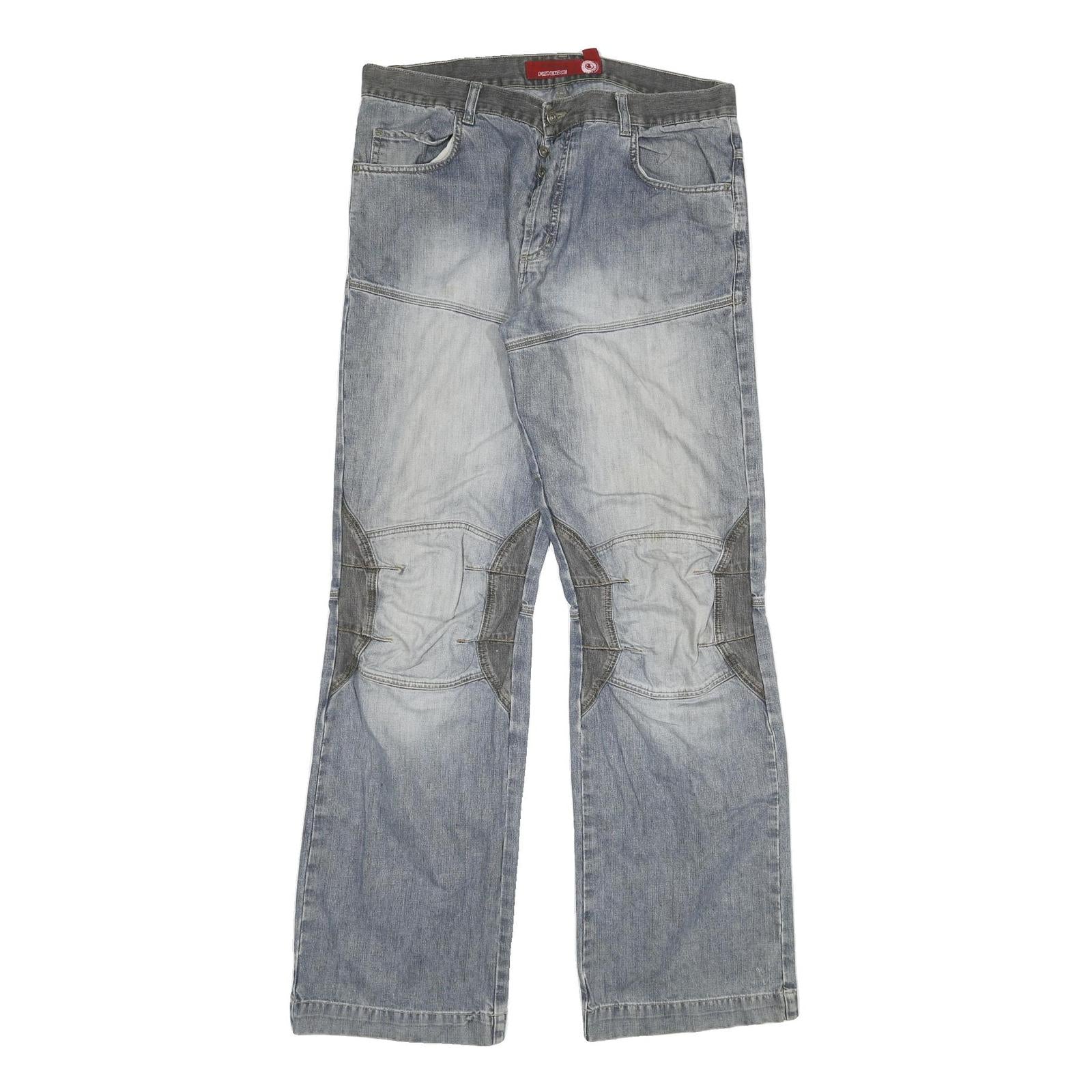 FISHBONE Mens Jeans Blue Regular Straight Denim Medium W36 L36 Button Cotton Refurbished - N/A refurbished available on Cerqular