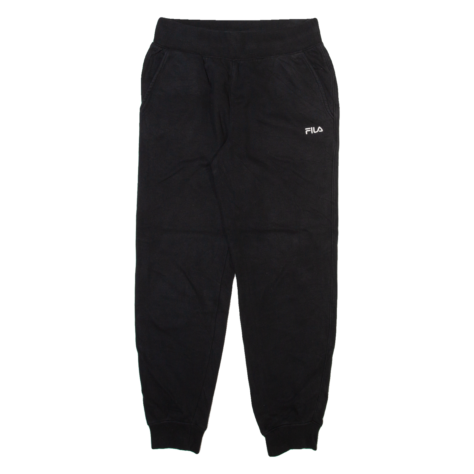 FILA Mens Joggers Black Tapered S W28 L28 Refurbished - N/A refurbished available on Cerqular