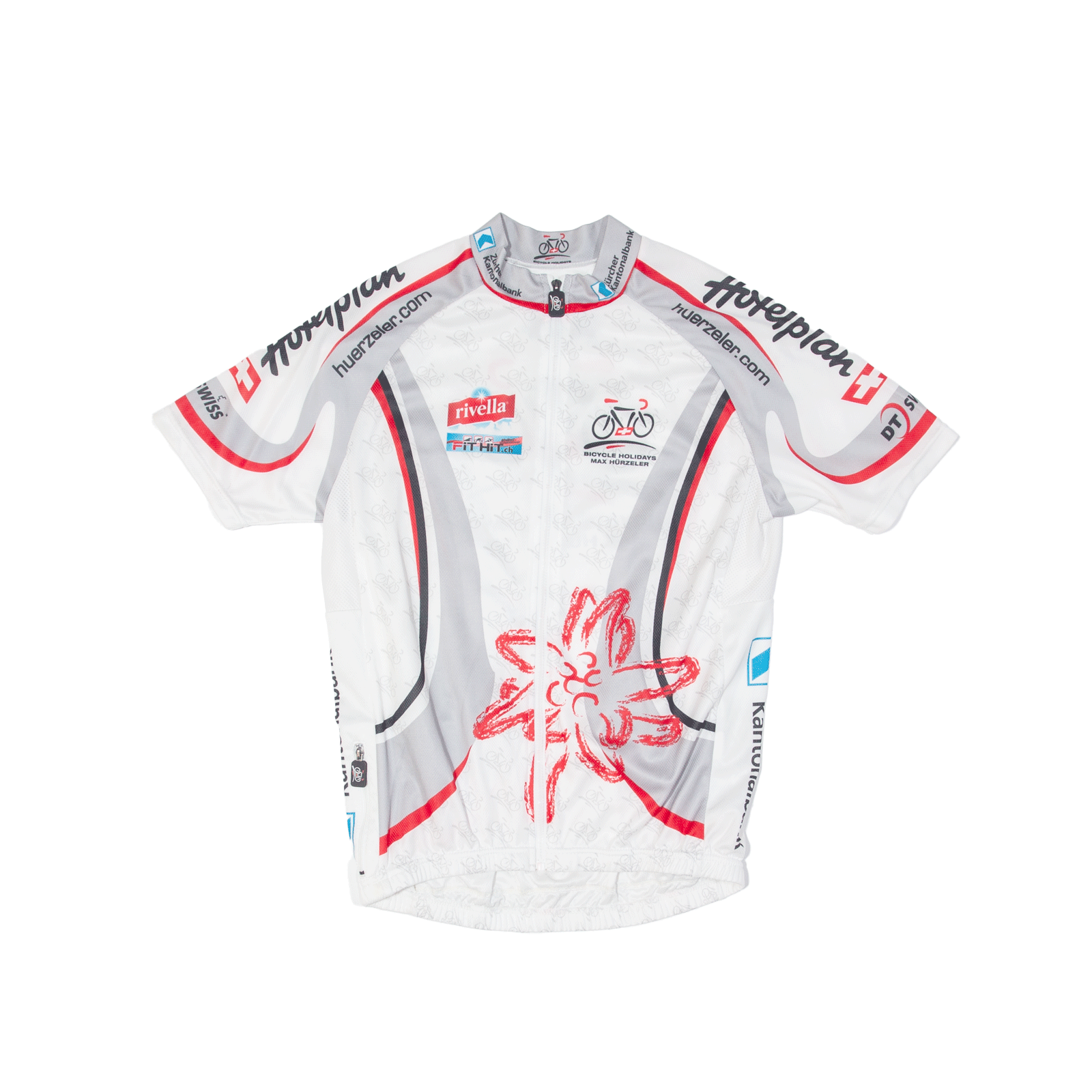 MAX HUERZELER Cycling Full Zip Mens Jersey White M Refurbished - N/A refurbished available on Cerqular