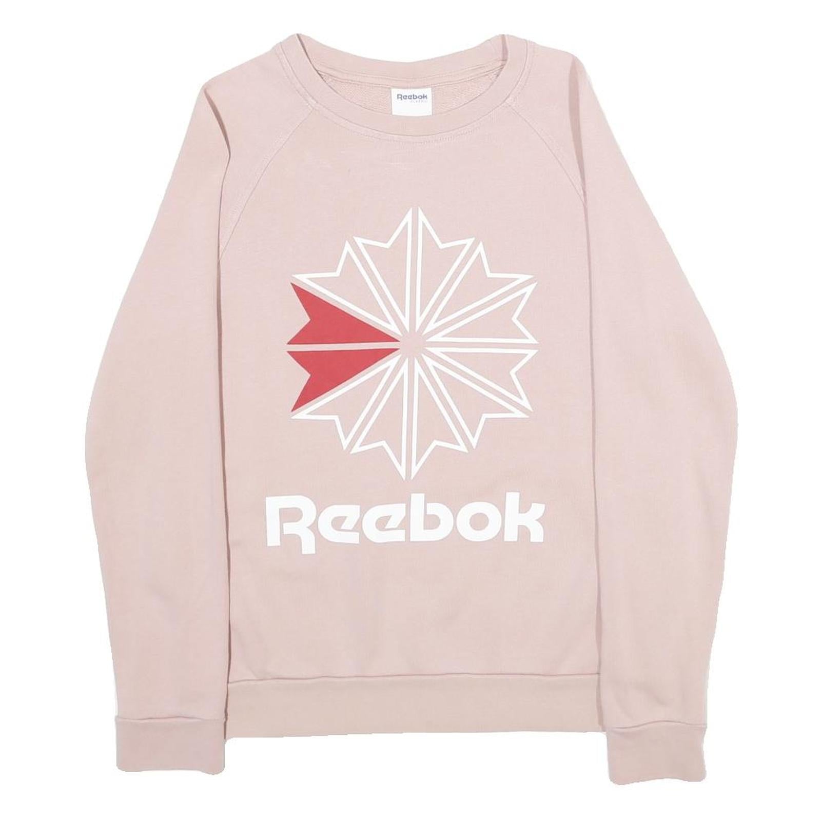 Buy REEBOK Womens Pink Crew Neck S Cotton Sweatshirt Logo Print Refurbished - $29.89 REEBOK Womens Pink Crew Neck S Cotton Sweatshirt Logo Print Refurbished - N/A refurbished available on Cerqular