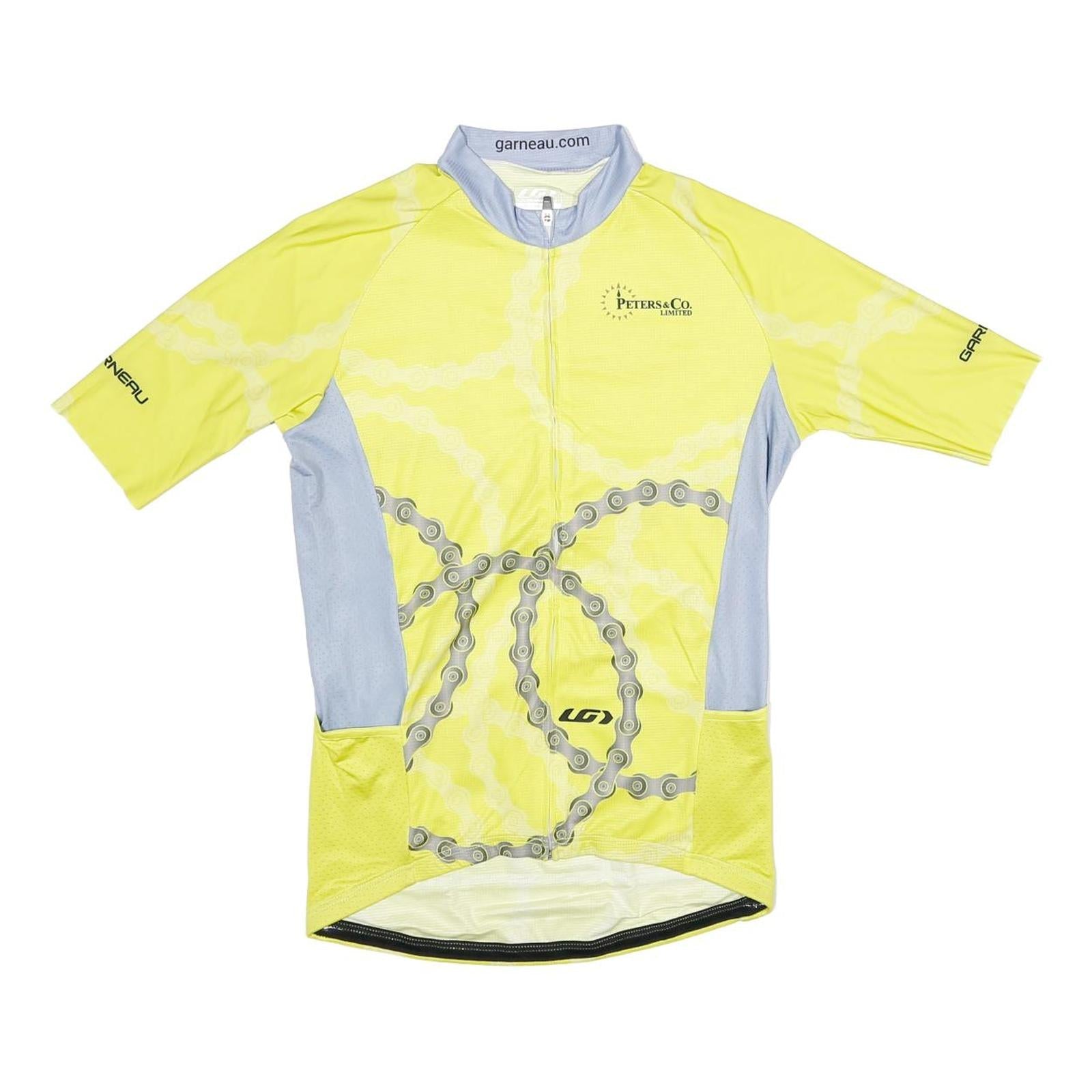 LOUIS GARNEAU Mens Yellow & Grey Cycling Jersey L Short Sleeve Crew Neck Refurbished - N/A refurbished available on Cerqular