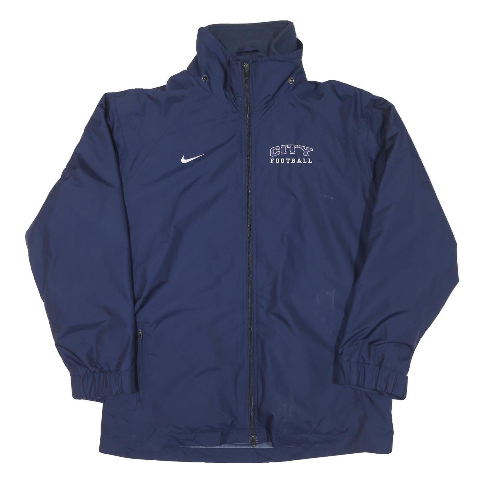 NIKE Mens Navy Blue City Football Zip Polyester Blend Jacket XL Sportswear Refurbished - N/A refurbished available on Cerqular