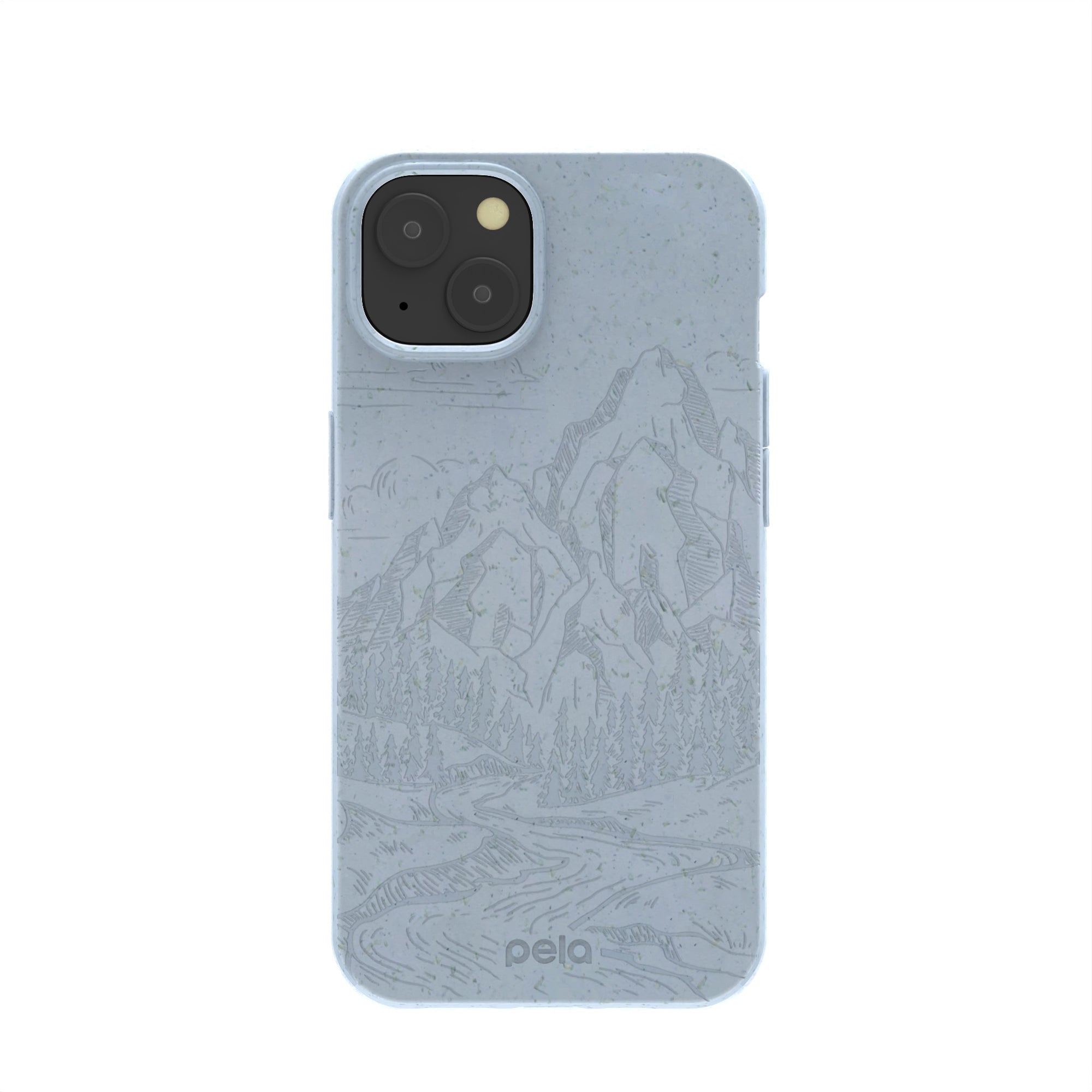 Powder Blue Rockies iPhone 13 Case Refurbished - Pela Case refurbished available on Cerqular