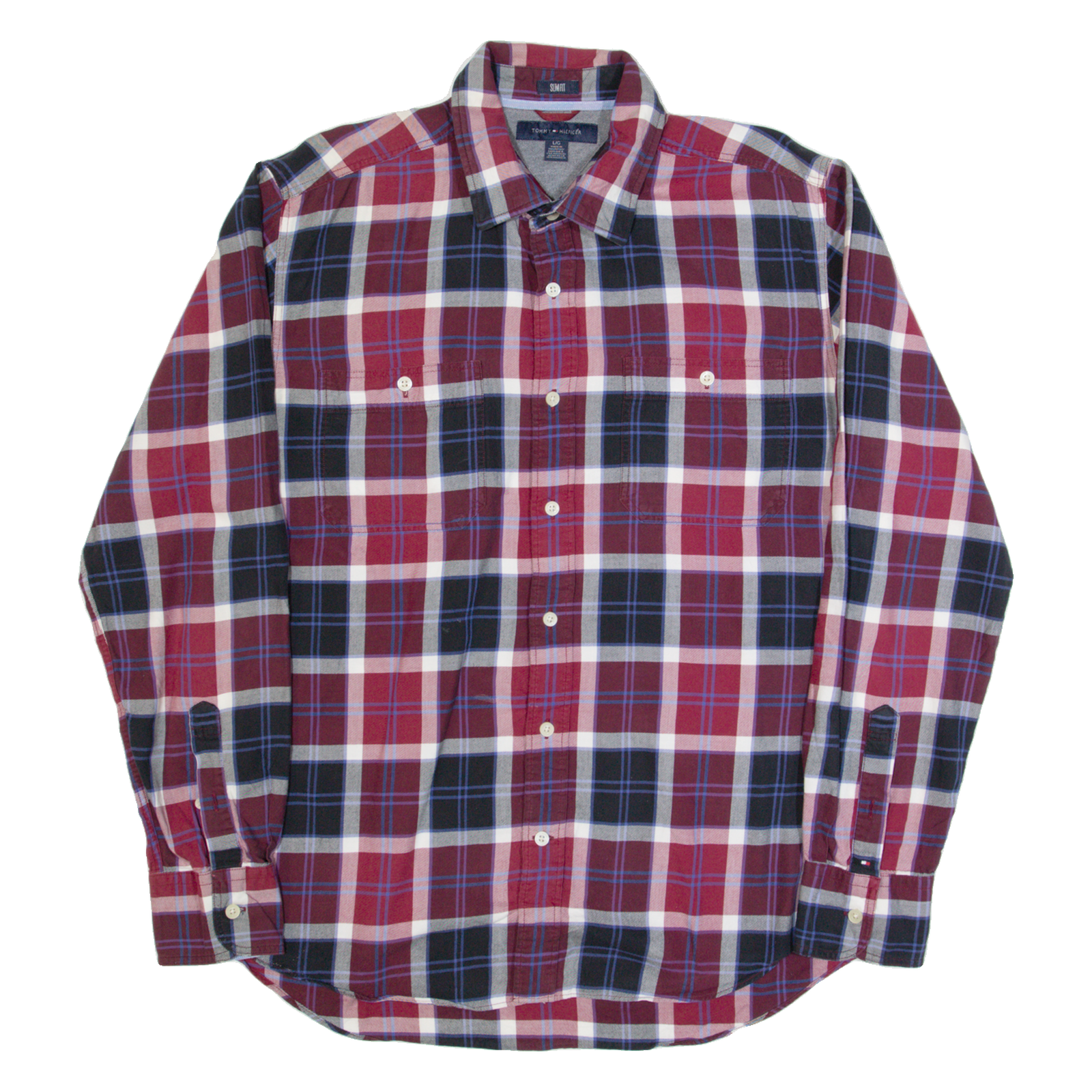 Buy TOMMY HILFIGER Slim Fit Mens Shirt Red Plaid Long Sleeve L Refurbished - $31.19 TOMMY HILFIGER Slim Fit Mens Shirt Red Plaid Long Sleeve L Refurbished - N/A refurbished available on Cerqular