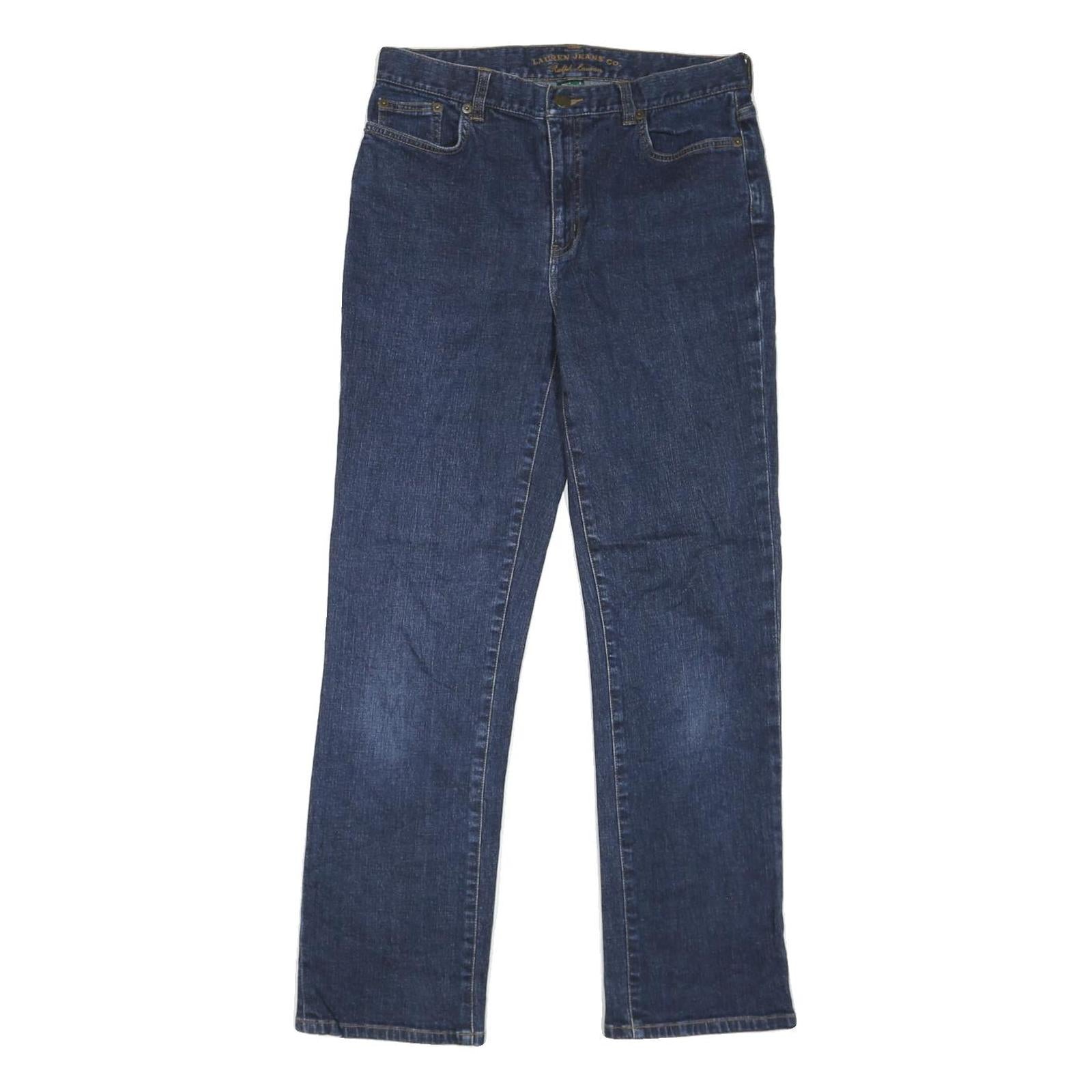 LAUREN RALPH LAUREN Womens Jeans Blue Regular Straight Denim W30 L29 Classic Fit Refurbished - N/A refurbished available on Cerqular