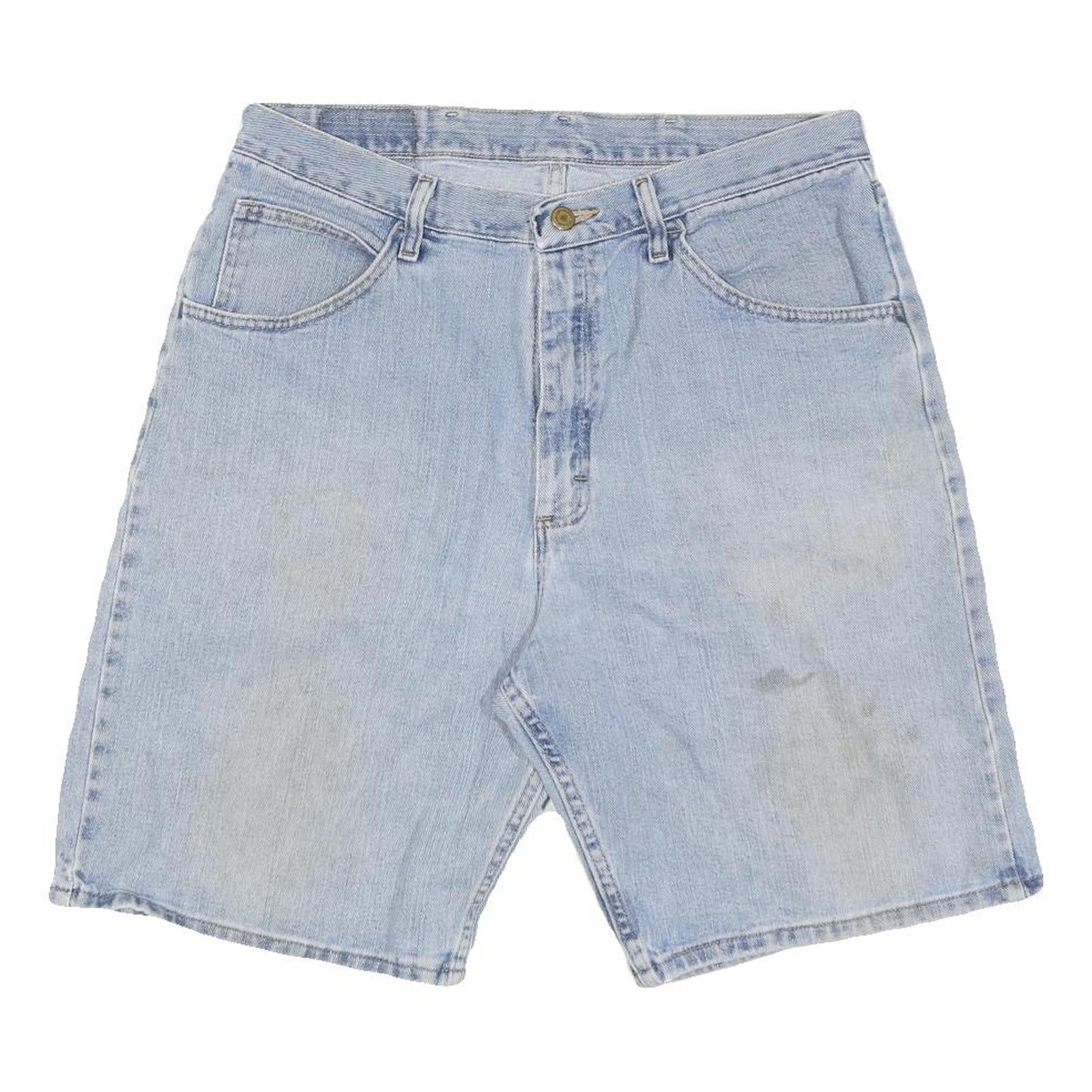 WRANGLER Mens Denim Light Blue Casual Shorts L W34 Classic Fit Cotton Blend Refurbished - N/A refurbished available on Cerqular