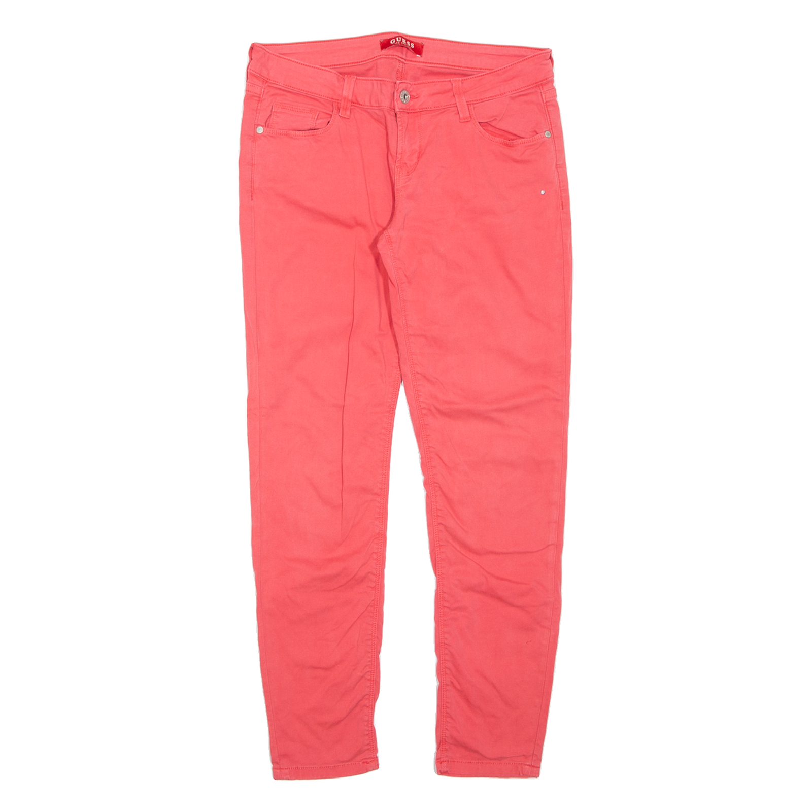 GUESS Womens Trousers Pink Regular Tapered W30 L28 Refurbished - N/A refurbished available on Cerqular