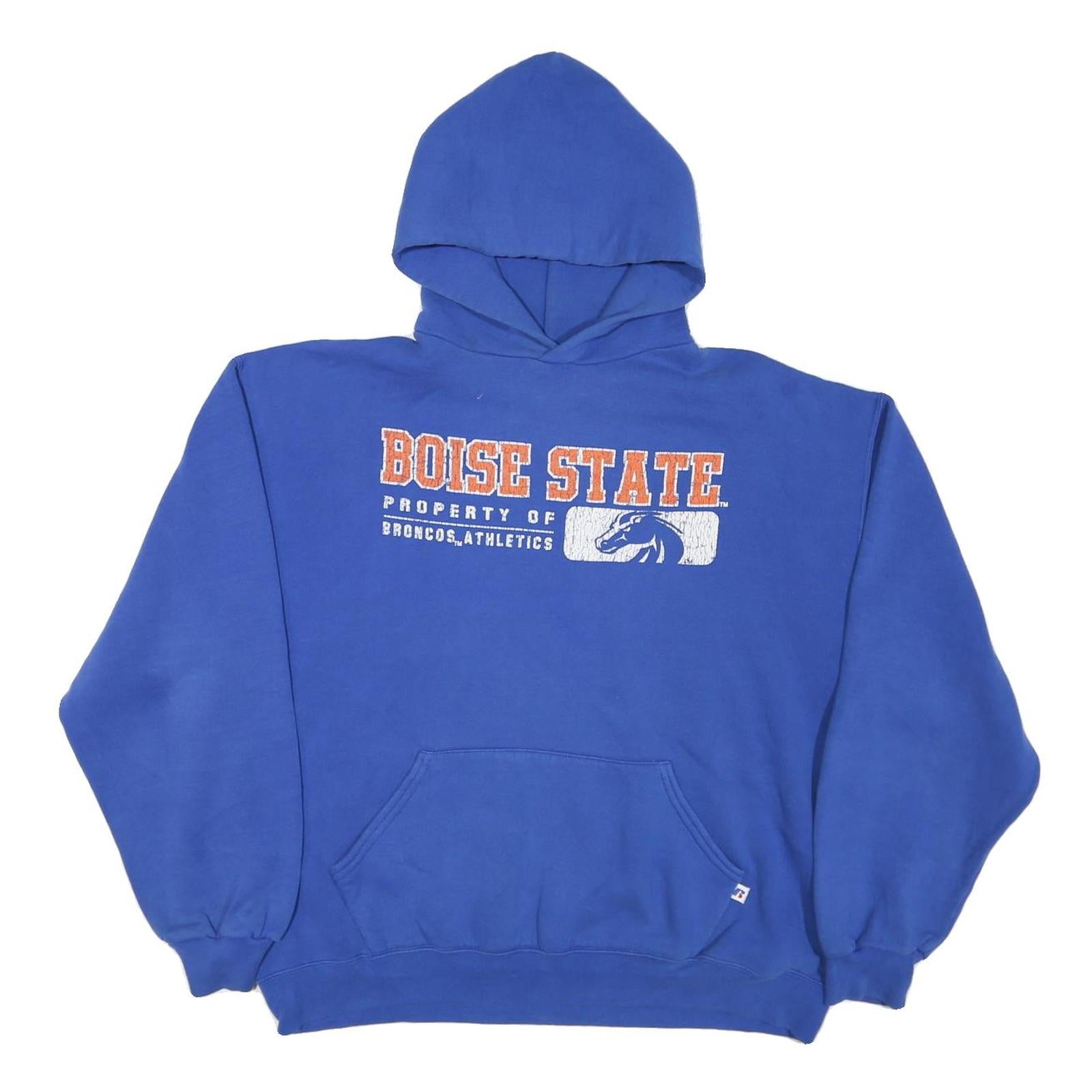 RUSSELL ATHLETIC Mens Blue Boise State Pullover Hoodie L Vintage Sportswear Refurbished - N/A refurbished available on Cerqular