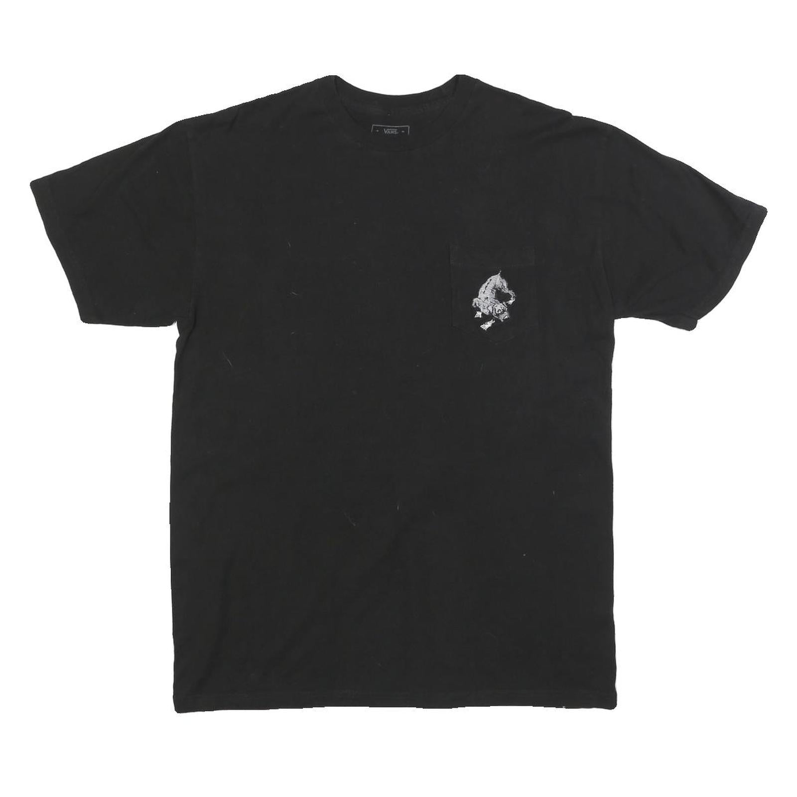 VANS Mens Black Graphic T-Shirt M Short Sleeve Crew Neck Printed Artwork Refurbished - N/A refurbished available on Cerqular