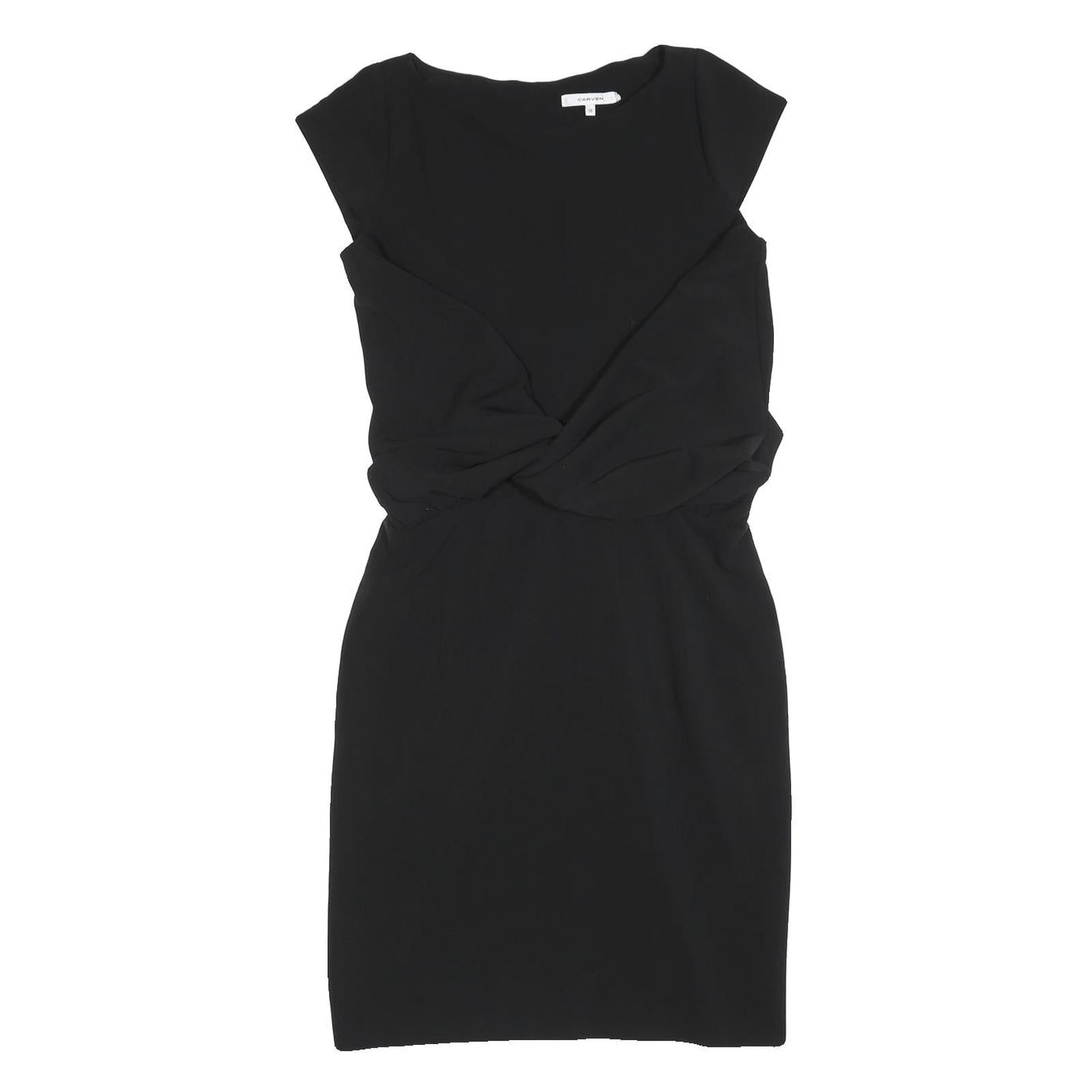 CARVEN Womens Black Bodycon Polyester Blend Mini Dress Size S Elegant Twist Refurbished - N/A refurbished available on Cerqular