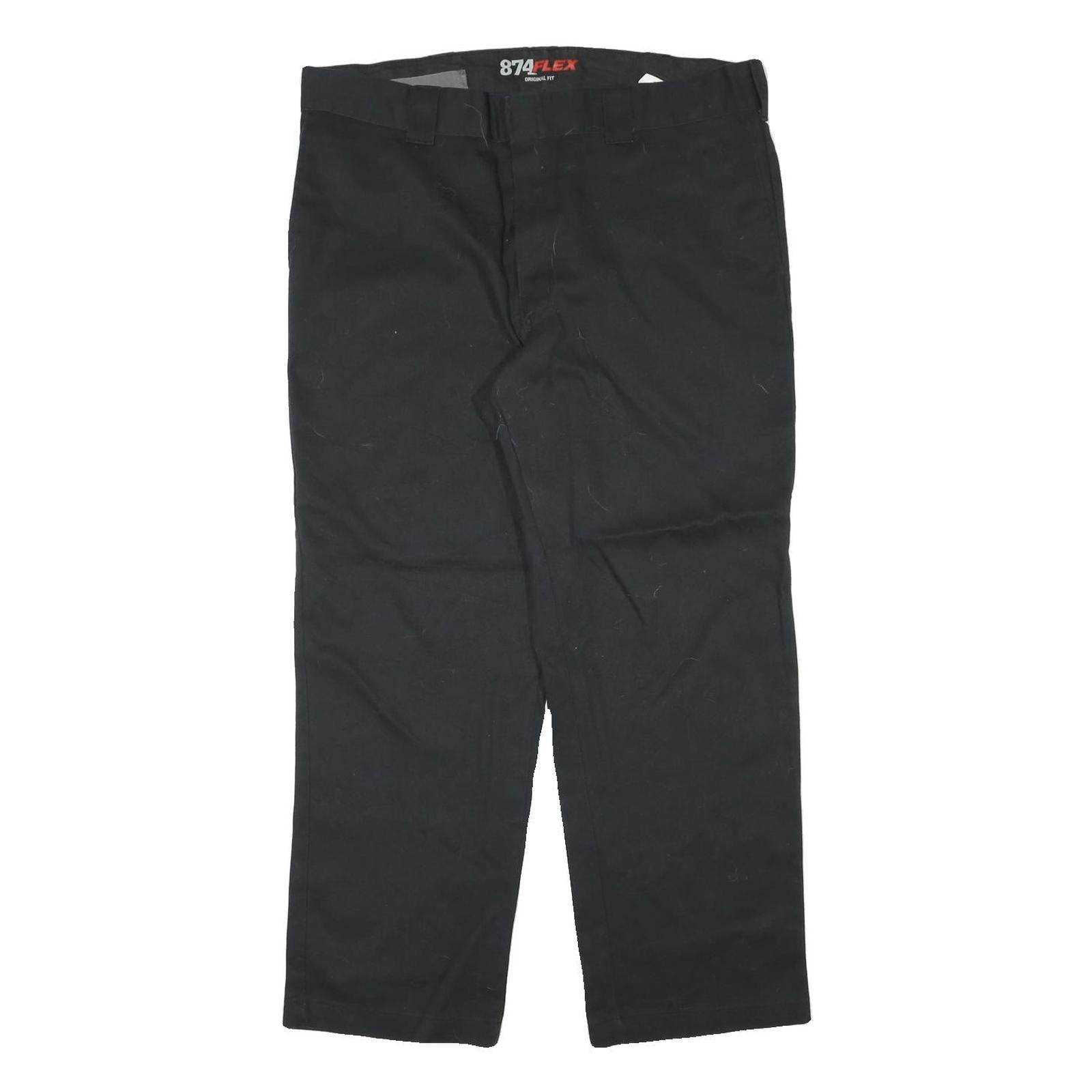DICKIES Mens Black Regular Fit Straight Leg Cotton Blend Trousers W38 L29 Refurbished - N/A refurbished available on Cerqular