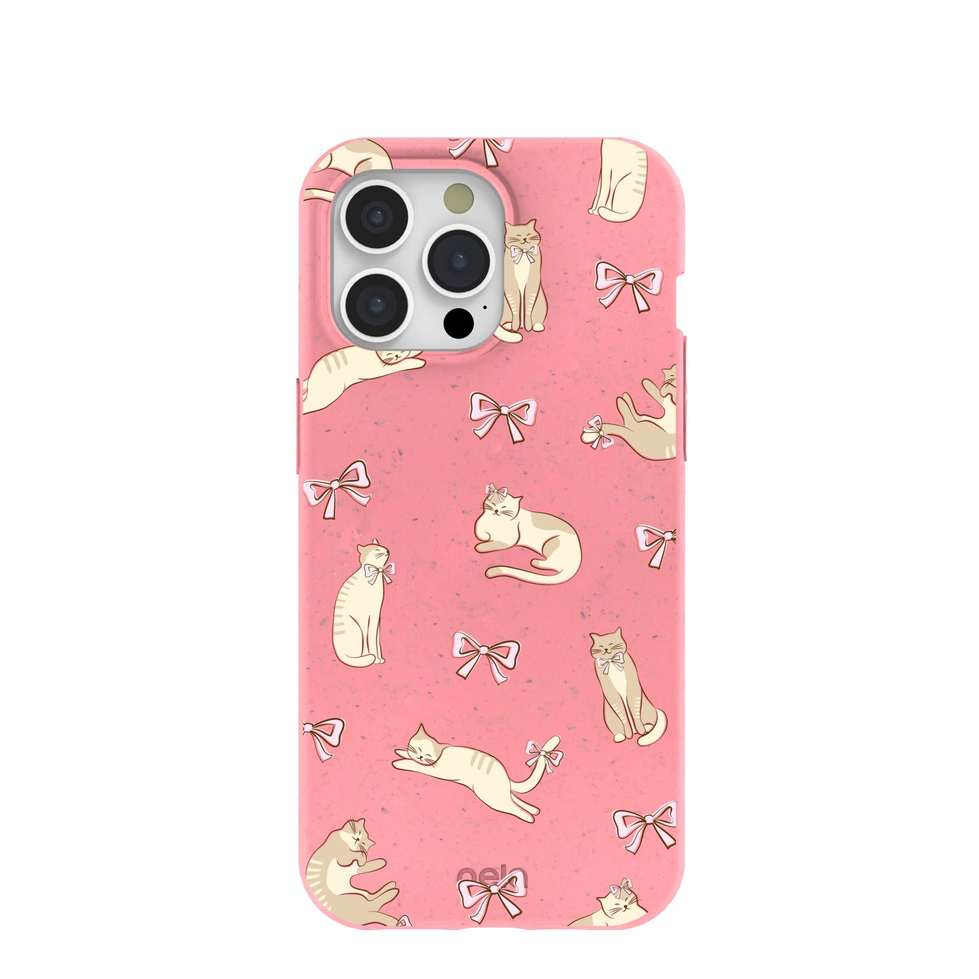 Bubblegum Pink Purrfection iPhone 15 Pro Max Case Refurbished - Pela Case refurbished available on Cerqular