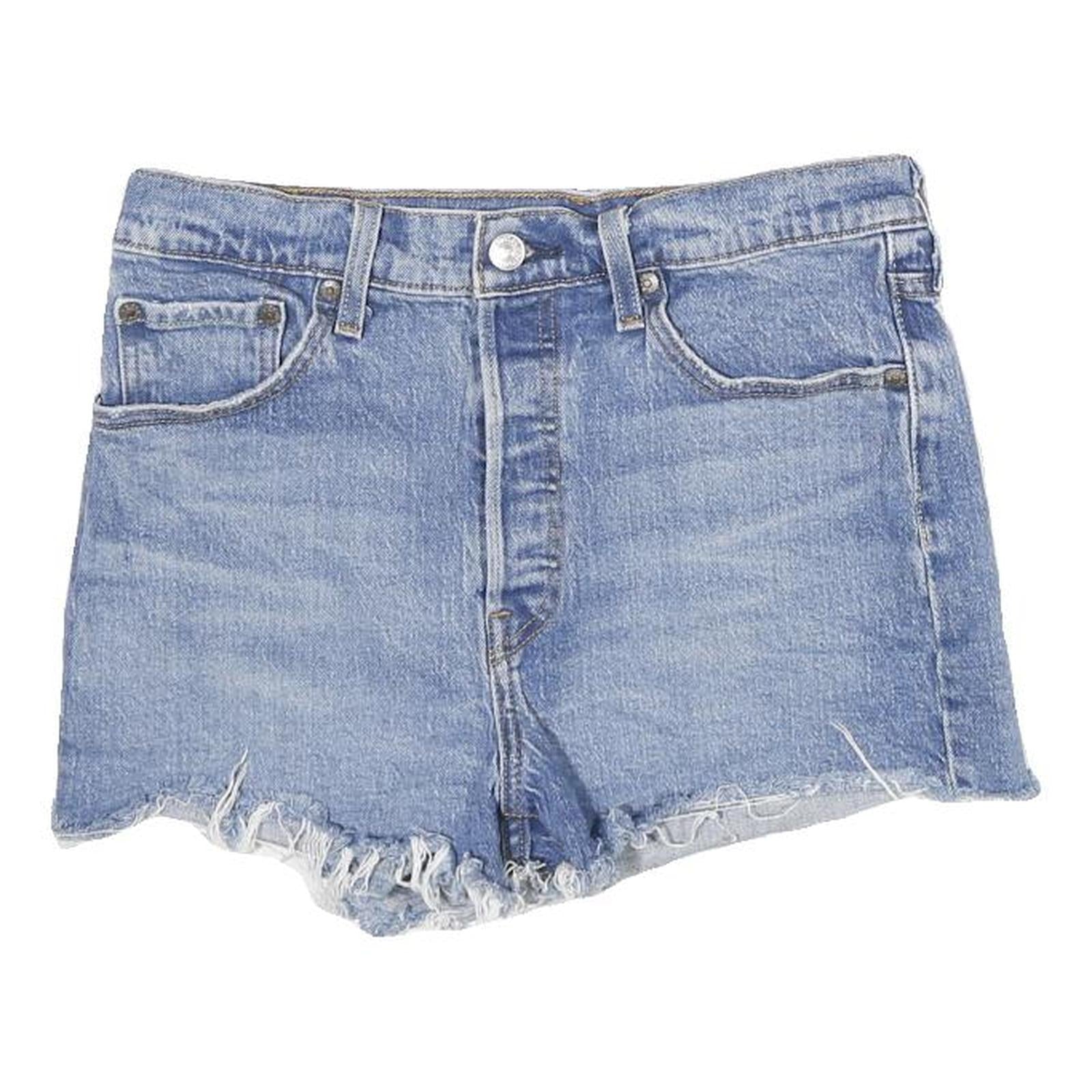 LEVI'S Womens Denim Blue Cut-Off Shorts M W29 Frayed Hem Casual Refurbished - N/A refurbished available on Cerqular