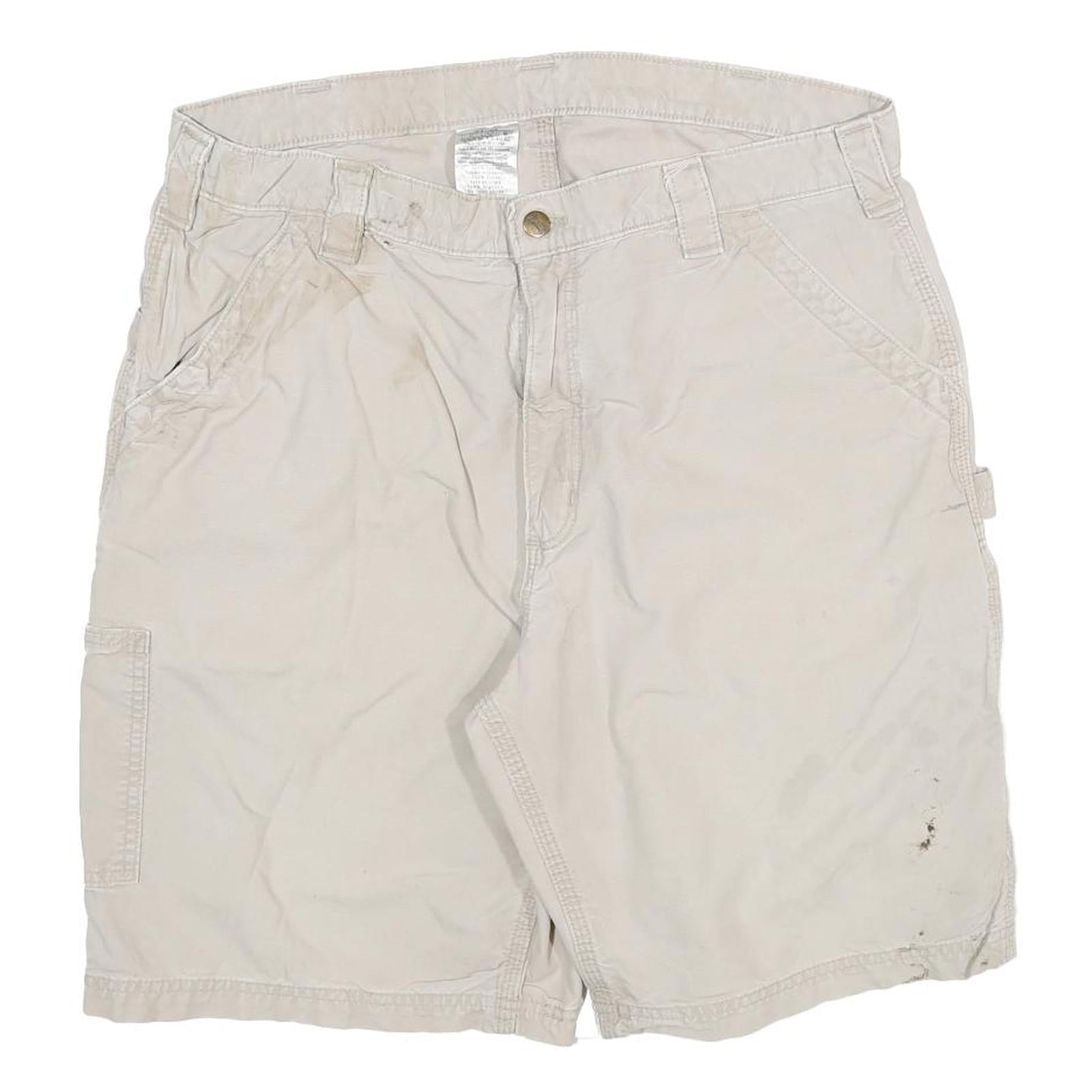 CARHARTT Mens Shorts Beige Casual Cotton Blend 2XL W36 Durable Workwear Refurbished - N/A refurbished available on Cerqular