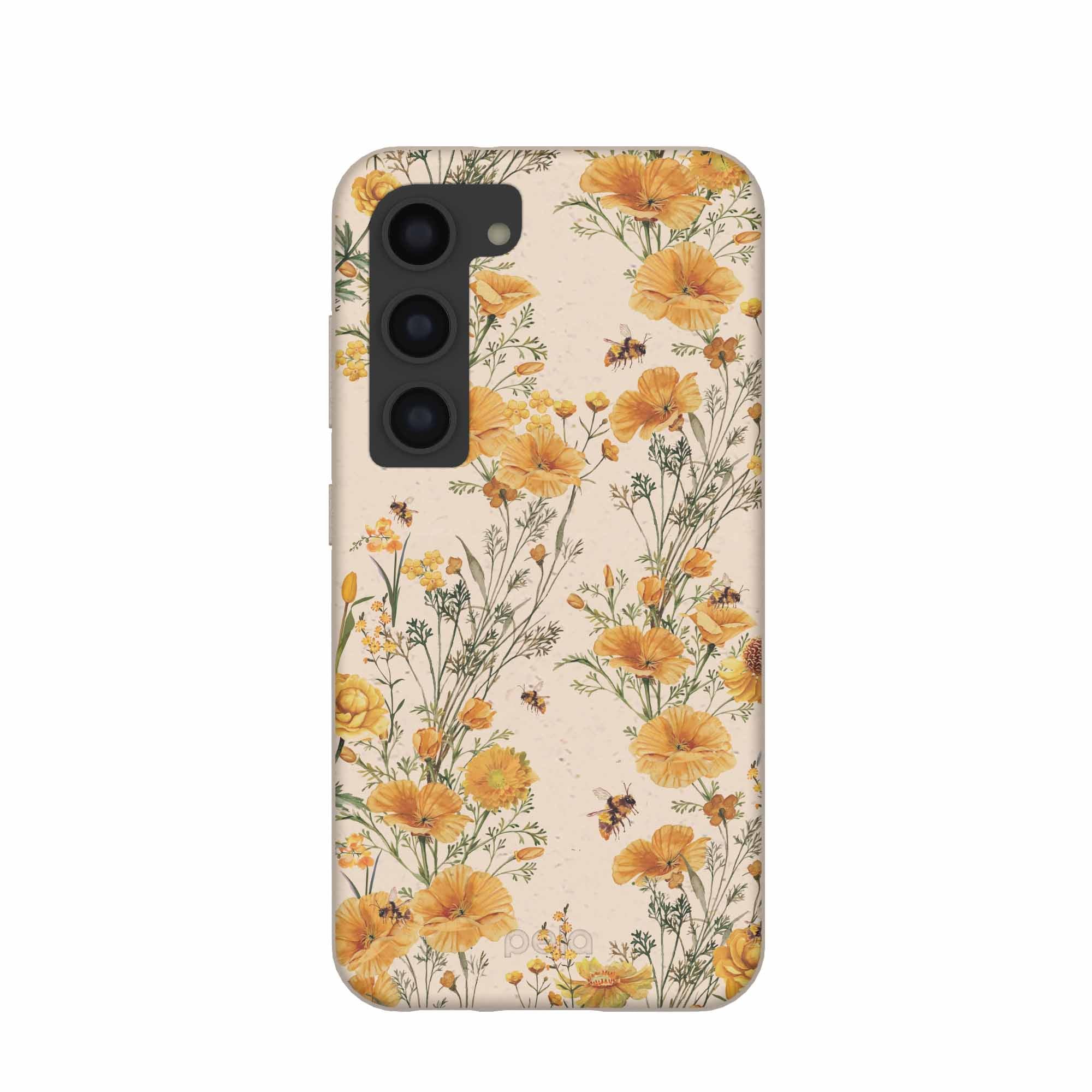 Seashell Vintage Bee Samsung Galaxy S23 Case Refurbished - Pela Case refurbished available on Cerqular