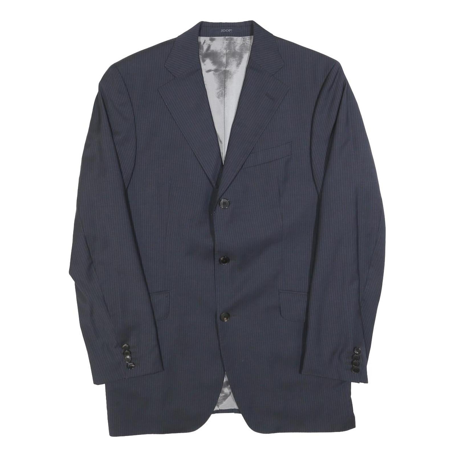 JOOP! Mens Blue Wool Jacket L Button Plain Classic Tailored Formal Refurbished - N/A refurbished available on Cerqular