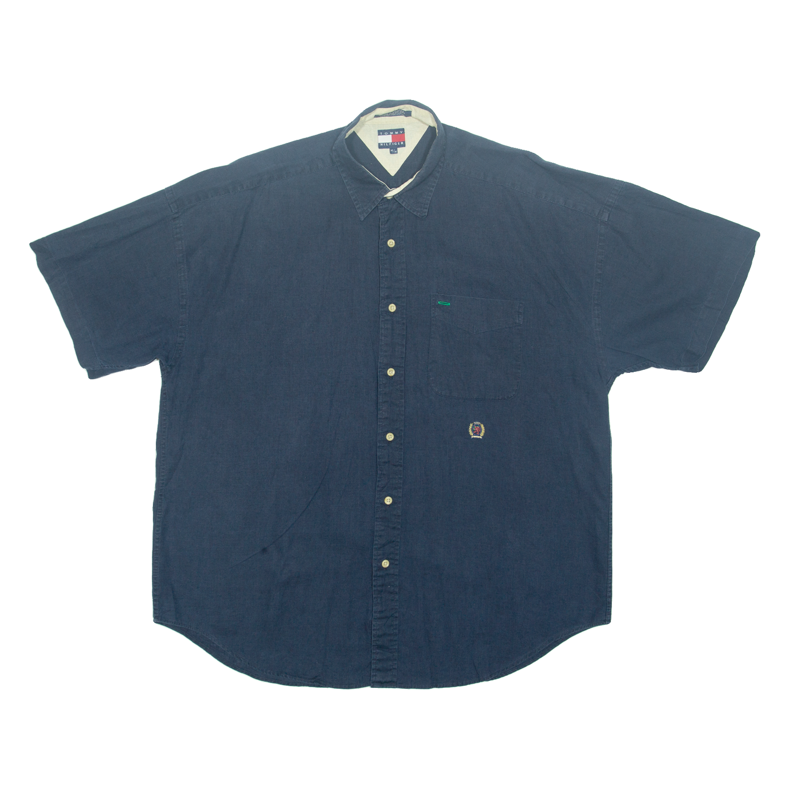 TOMMY HILFIGER Mens Plain Shirt Blue M Refurbished - N/A refurbished available on Cerqular