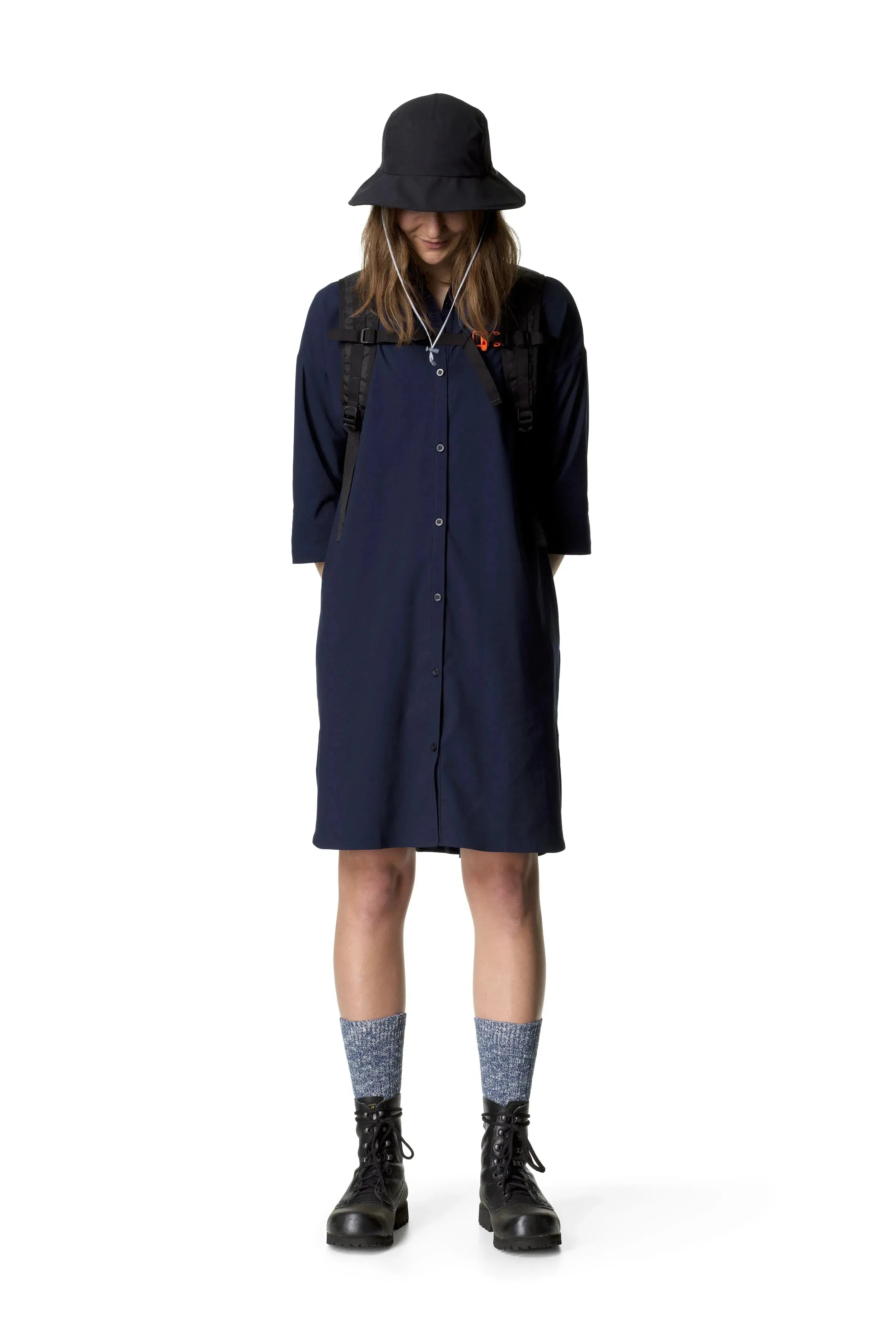 W's Route Shirt Dress | Color: Pink | Size: M Refurbished - Houdini Sportswear refurbished available on Cerqular