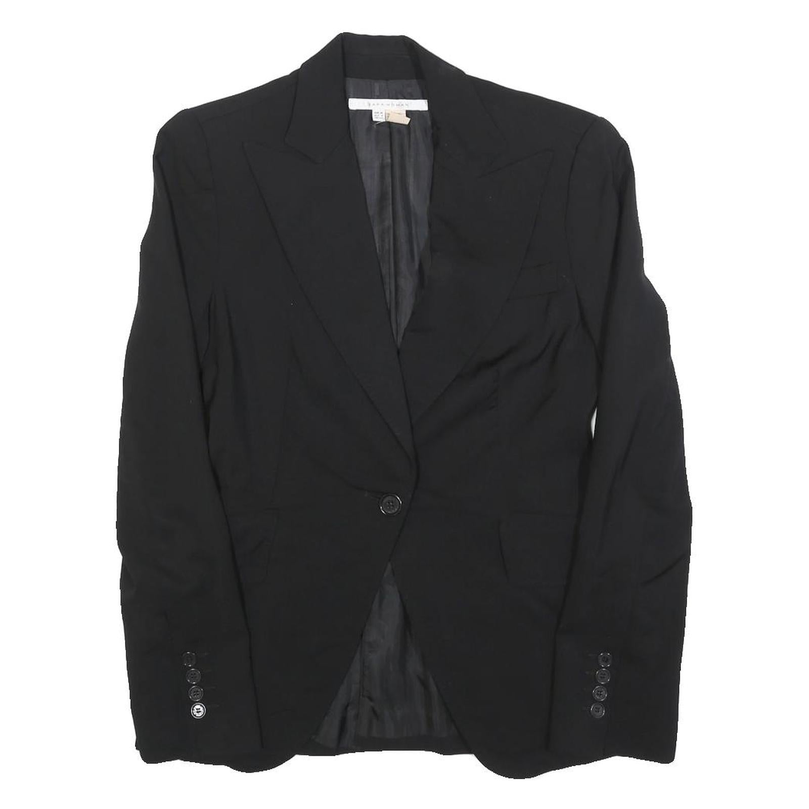 ZARA WOMAN Womens Black Wool Blend Blazer Jacket S Button Formal Tailored Refurbished - N/A refurbished available on Cerqular