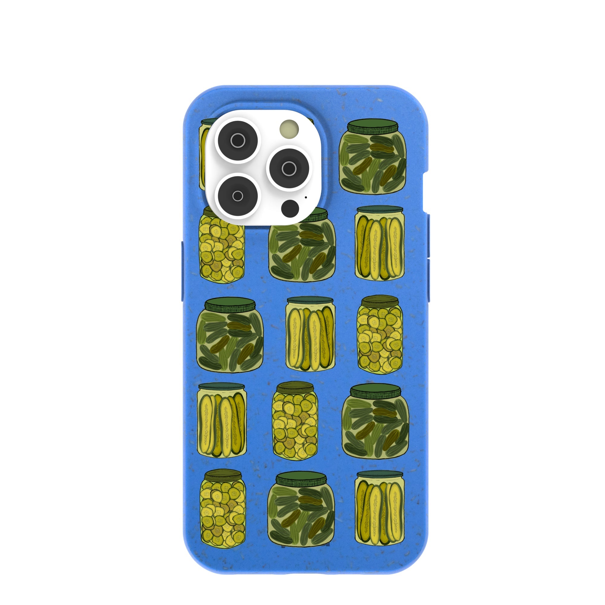 Electric Blue Pickling Pickles iPhone 14 Pro Case Refurbished - Pela Case refurbished available on Cerqular