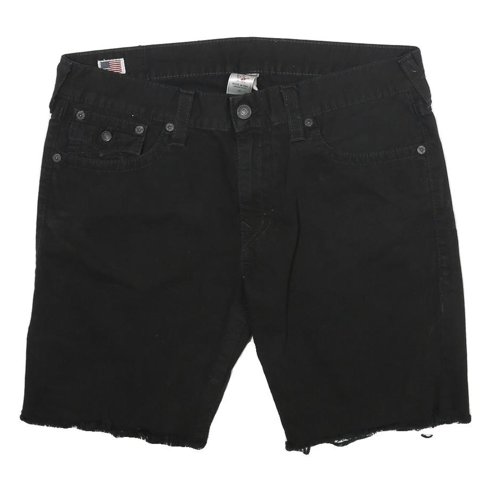 Buy TRUE RELIGION Mens Black Denim Cut-Off Shorts XL W38 Distressed Hem Buttons Refurbished - $45.49 TRUE RELIGION Mens Black Denim Cut-Off Shorts XL W38 Distressed Hem Buttons Refurbished - N/A refurbished available on Cerqular