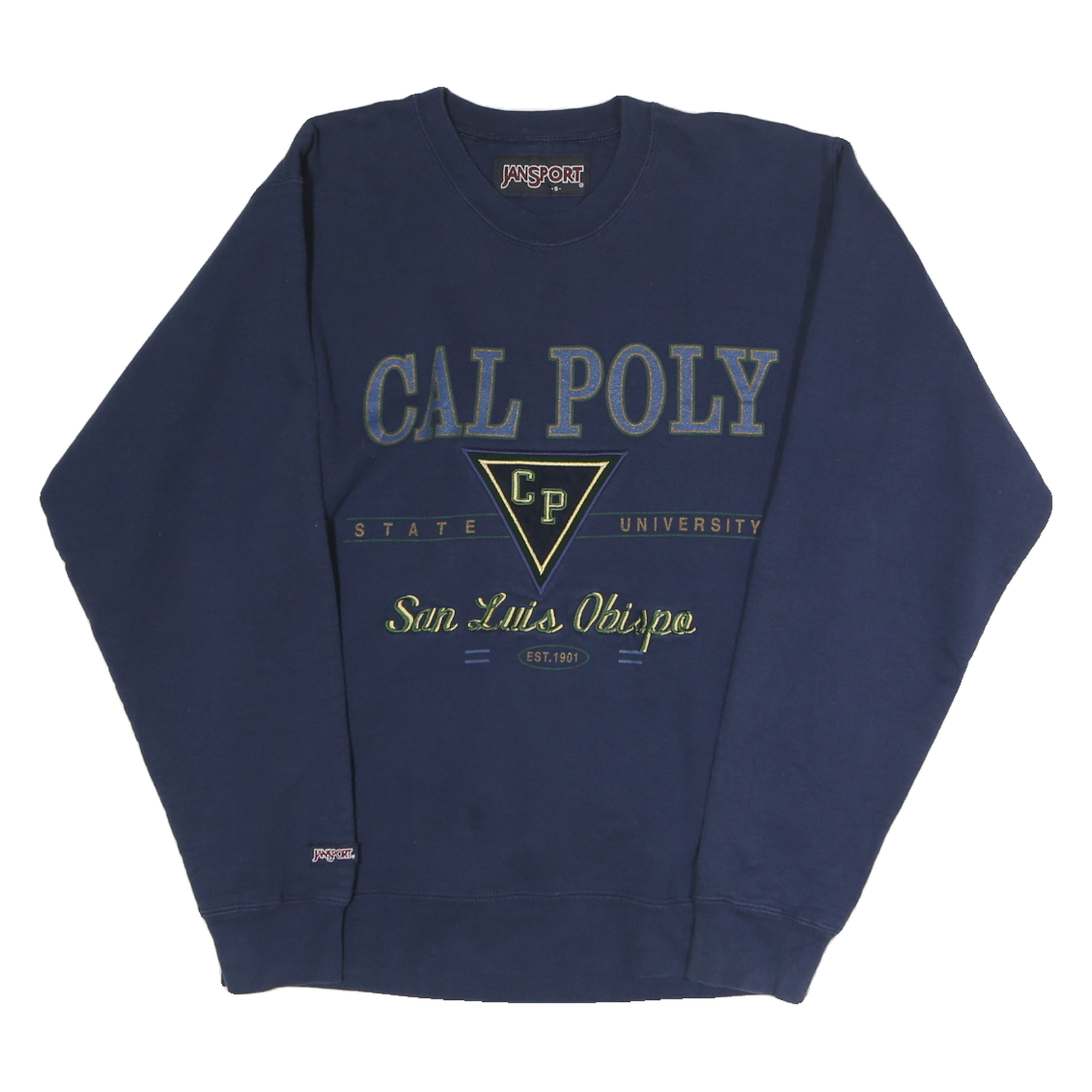 Buy JANSPORT Mens Blue Cal Poly State University Crew Neck S Cotton Sweatshirt Refurbished - $27.29 JANSPORT Mens Blue Cal Poly State University Crew Neck S Cotton Sweatshirt Refurbished - N/A refurbished available on Cerqular
