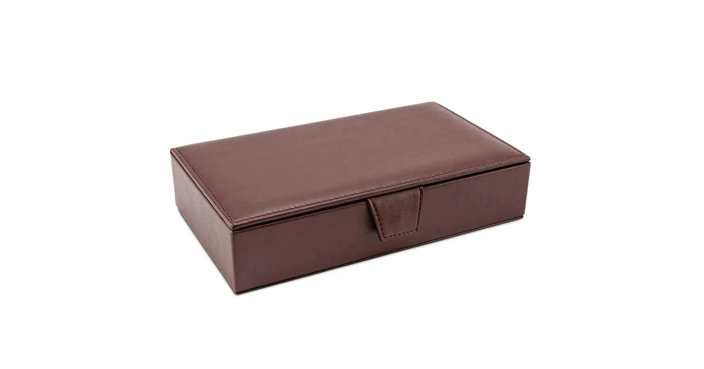 Islington Cufflink Box in Chestnut Brown Refurbished - Watson & Wolfe refurbished available on Cerqular