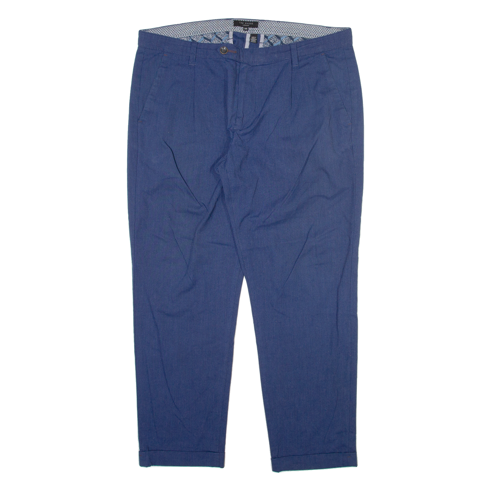 TED BAKER Womens Trousers Blue Relaxed Tapered W36 L27 Refurbished - N/A refurbished available on Cerqular