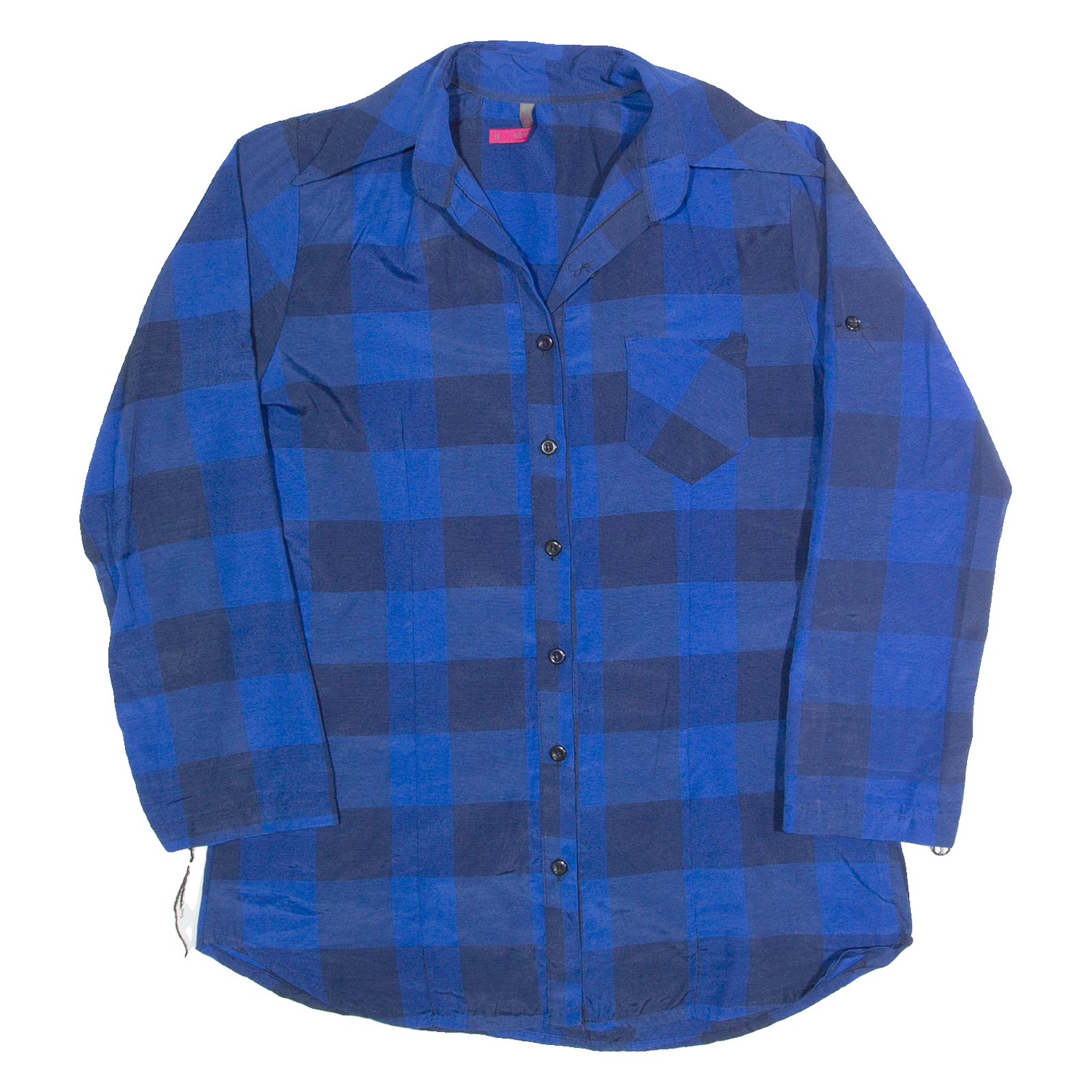 RED QUEEN Womens Printed Shirt Blue Collared Long Sleeve Check M Refurbished - N/A refurbished available on Cerqular