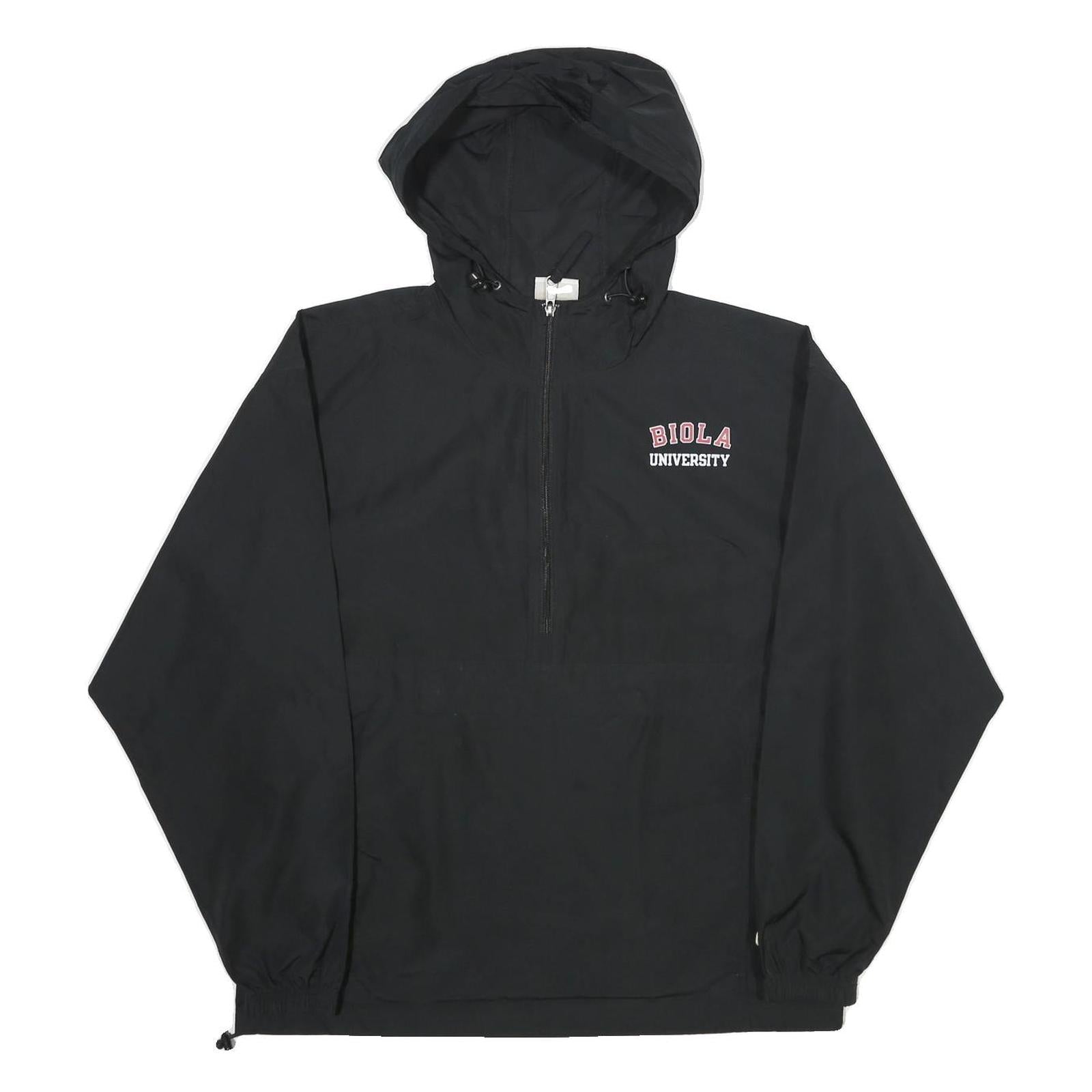 CHAMPION Mens Black Biola University Outdoor Jacket M Polyester Windbreaker Refurbished - N/A refurbished available on Cerqular
