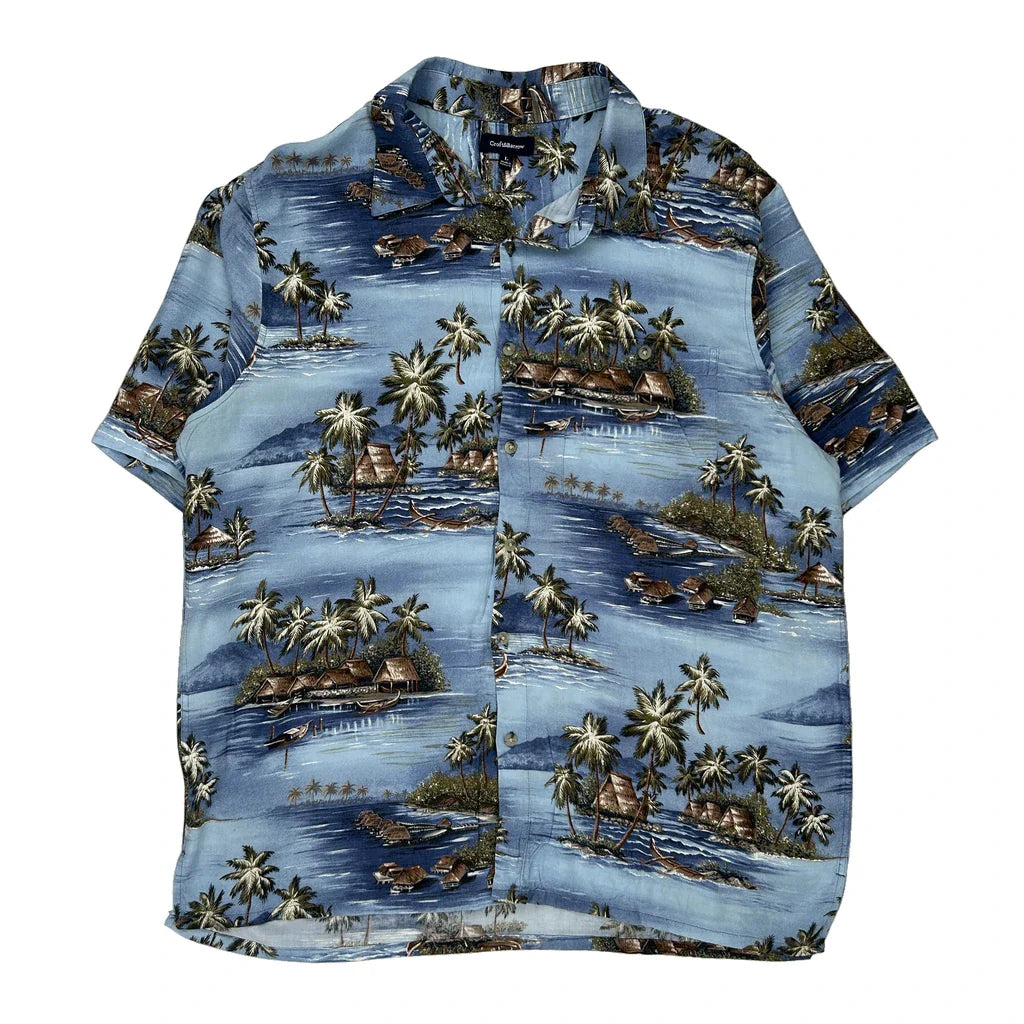 Buy Croft & Barrow Hawaiian Shirt - Large Blue Cotton Refurbished - $28.46 Croft & Barrow Hawaiian Shirt - Large Blue Cotton Refurbished - Thrifted (note: this is a term often used to describe second- refurbished available on Cerqular