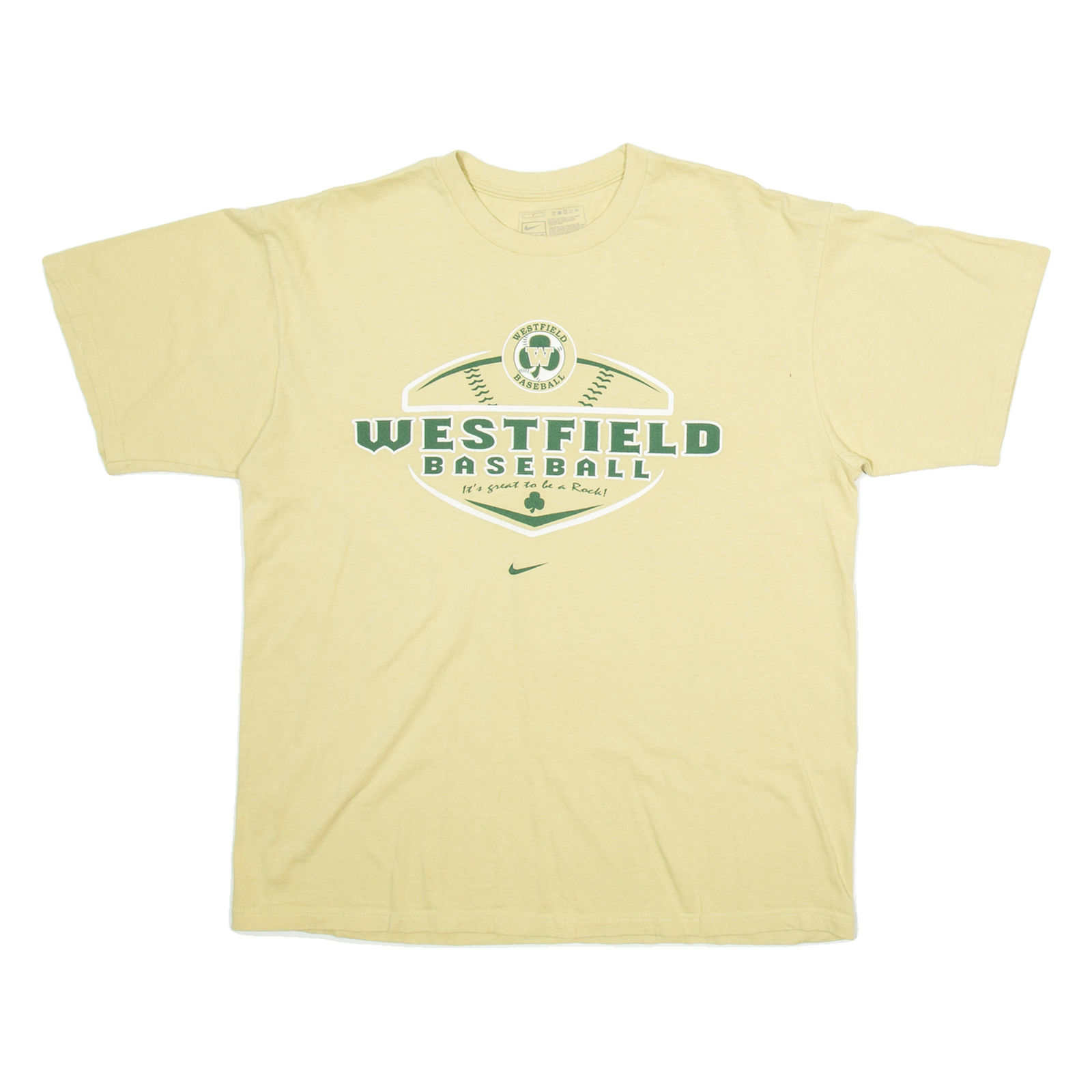 NIKE Westfield Baseball Mens T-Shirt Yellow USA L Refurbished - N/A refurbished available on Cerqular