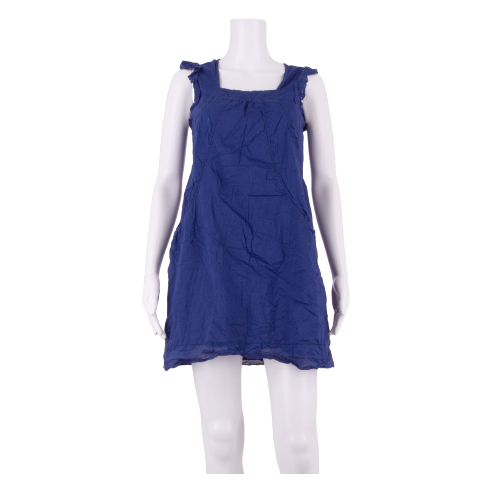 WHISTLES Womens A-Line Dress Blue Short Sleeve Knee Length UK 6 Refurbished - N/A refurbished available on Cerqular