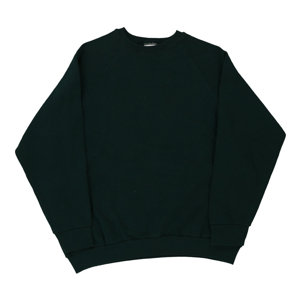 Fruit Of The Loom Sweatshirt - XL Green Cotton Blend | Size: x-large Refurbished - Thrifted (note: this is a term often used to describe second- refurbished available on Cerqular