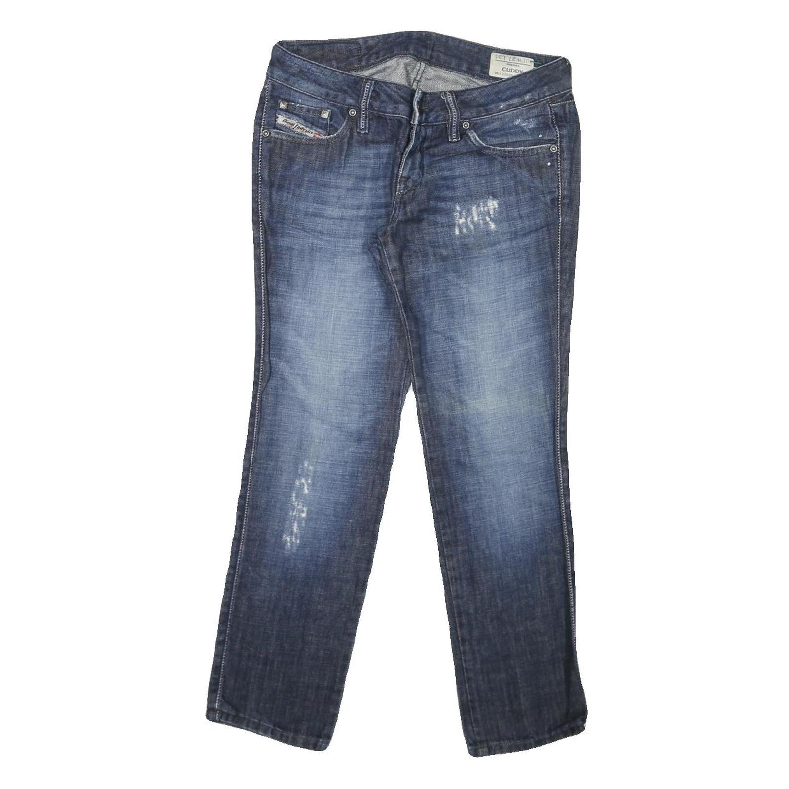 DIESEL Womens Jeans Blue Regular Straight Denim Medium W28 L25 Stylish Zip Refurbished - N/A refurbished available on Cerqular